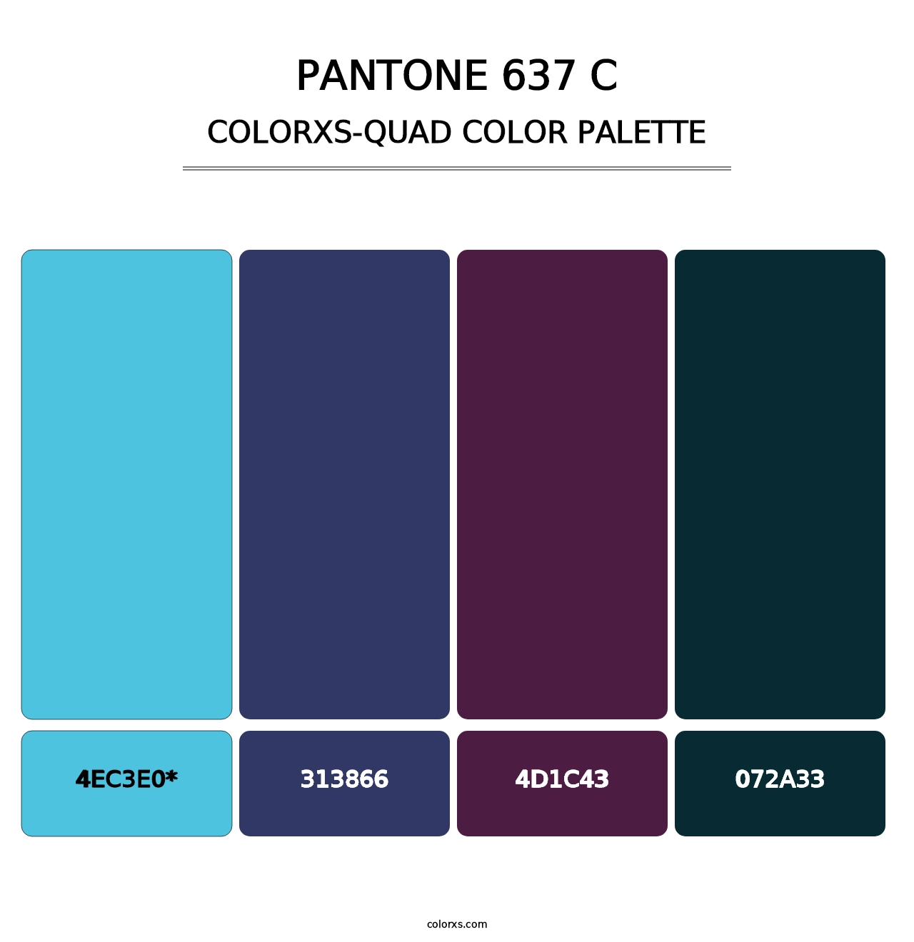 PANTONE 637 C - Colorxs Quad Palette