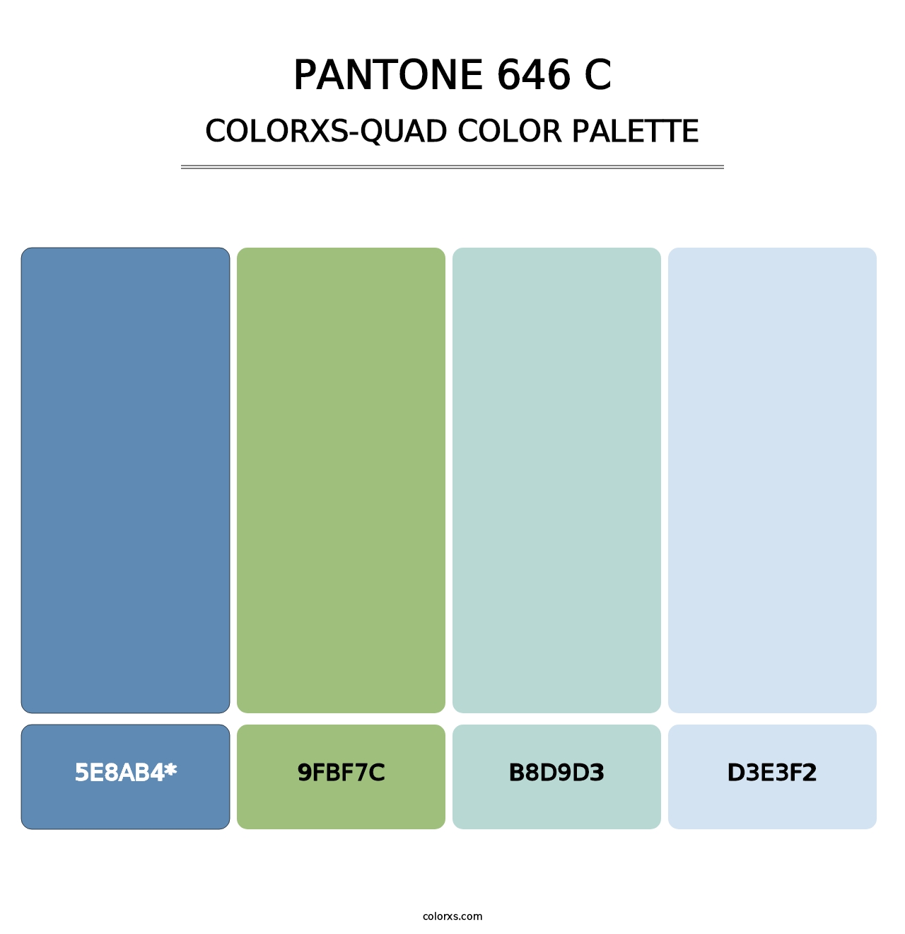 PANTONE 646 C - Colorxs Quad Palette