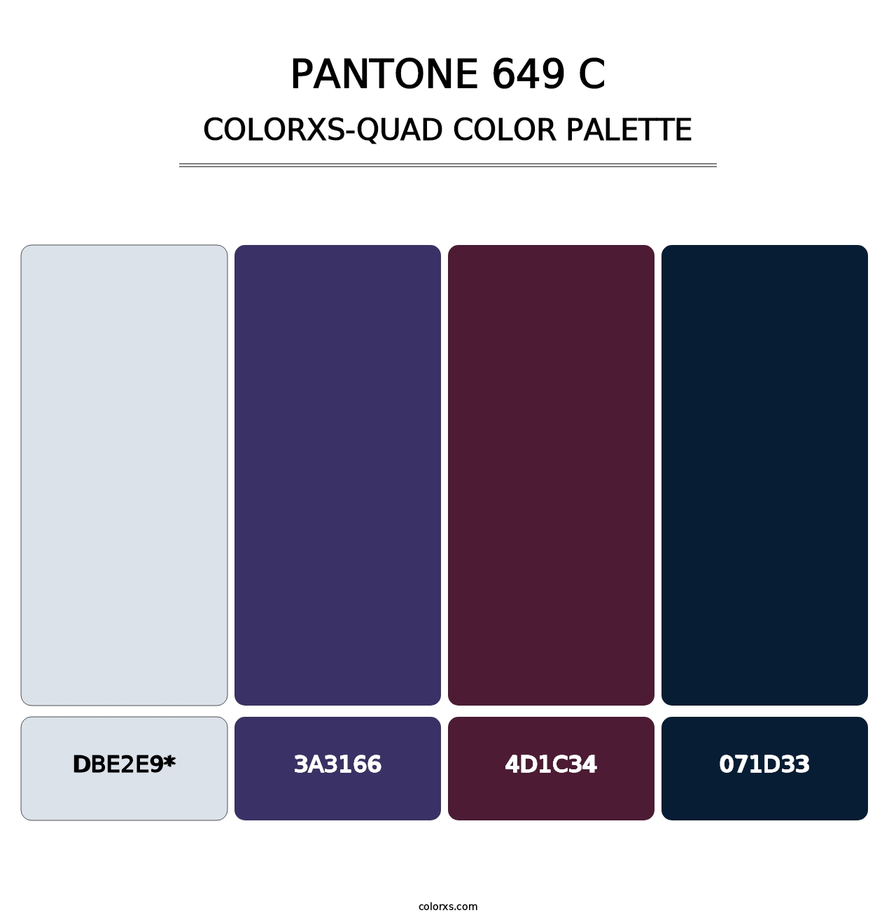 PANTONE 649 C - Colorxs Quad Palette