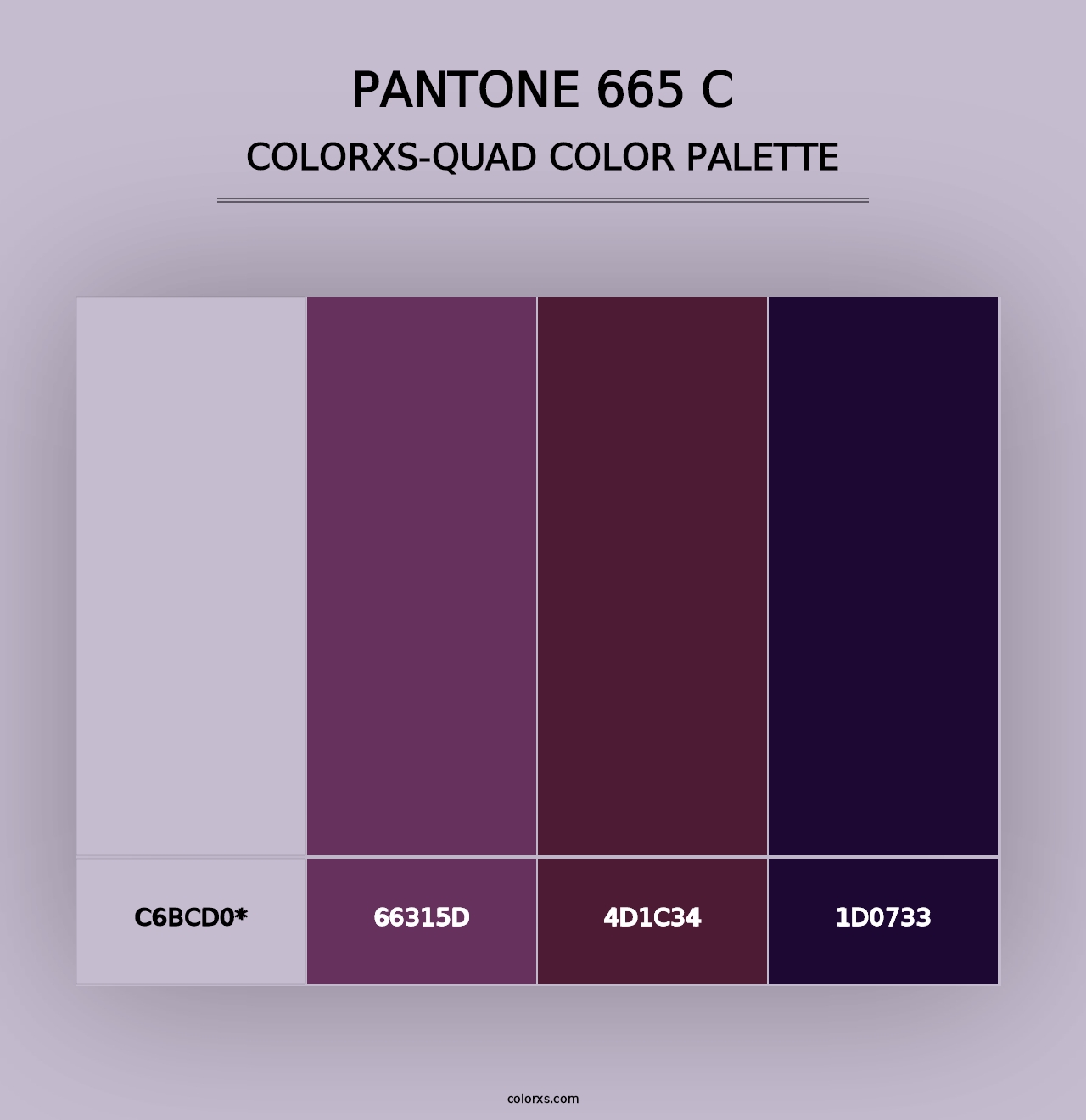 PANTONE 665 C - Colorxs Quad Palette