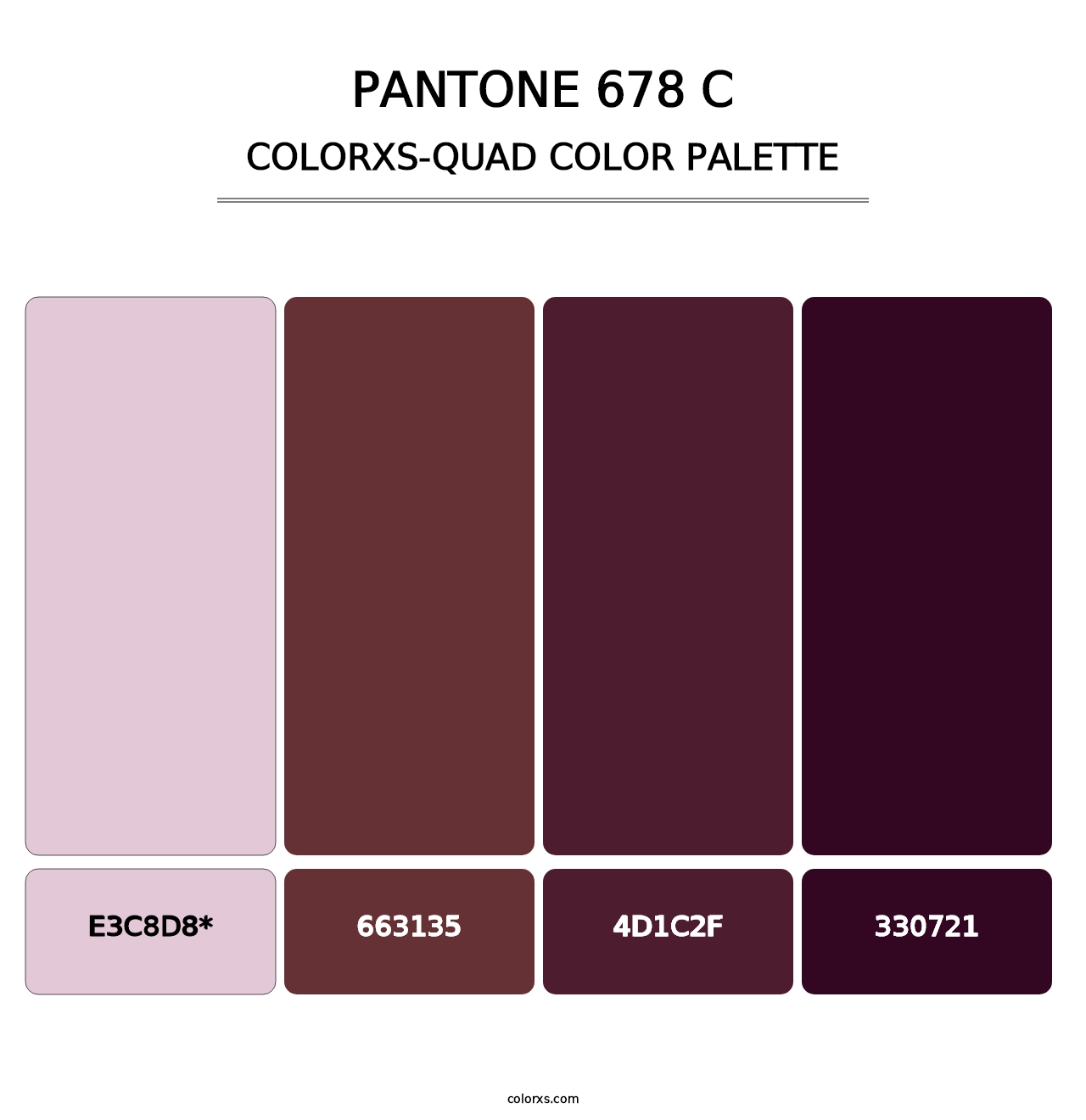 PANTONE 678 C - Colorxs Quad Palette