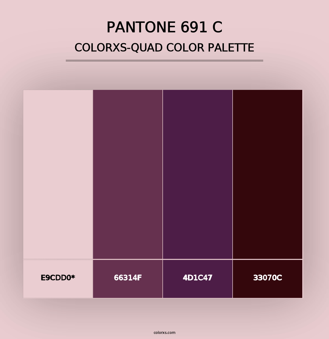 PANTONE 691 C - Colorxs Quad Palette