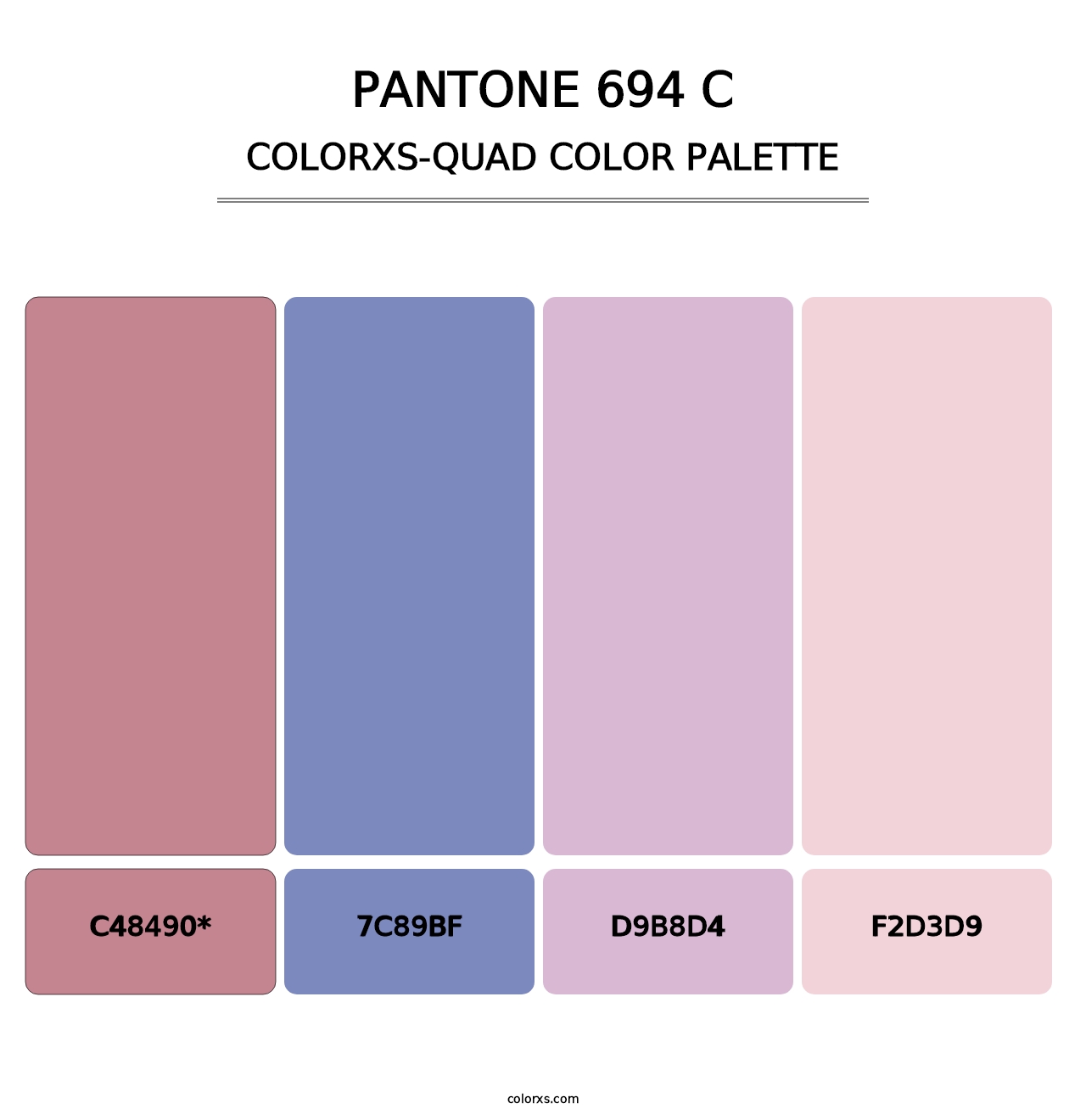 PANTONE 694 C - Colorxs Quad Palette