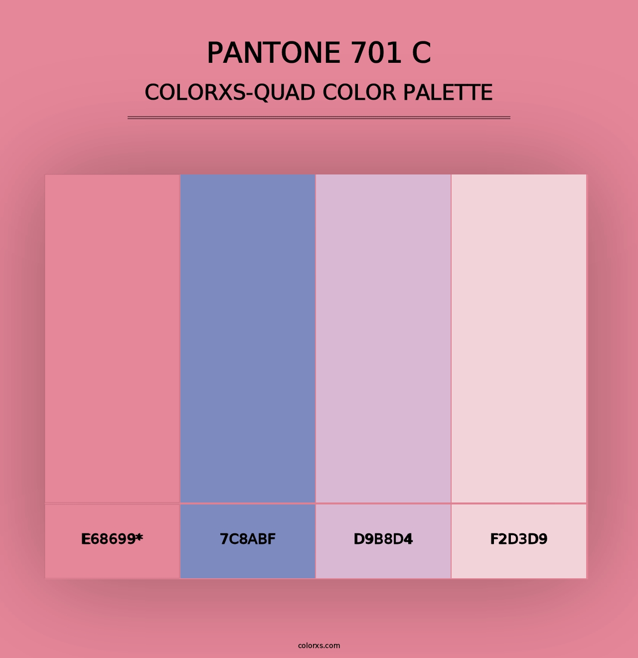 PANTONE 701 C - Colorxs Quad Palette