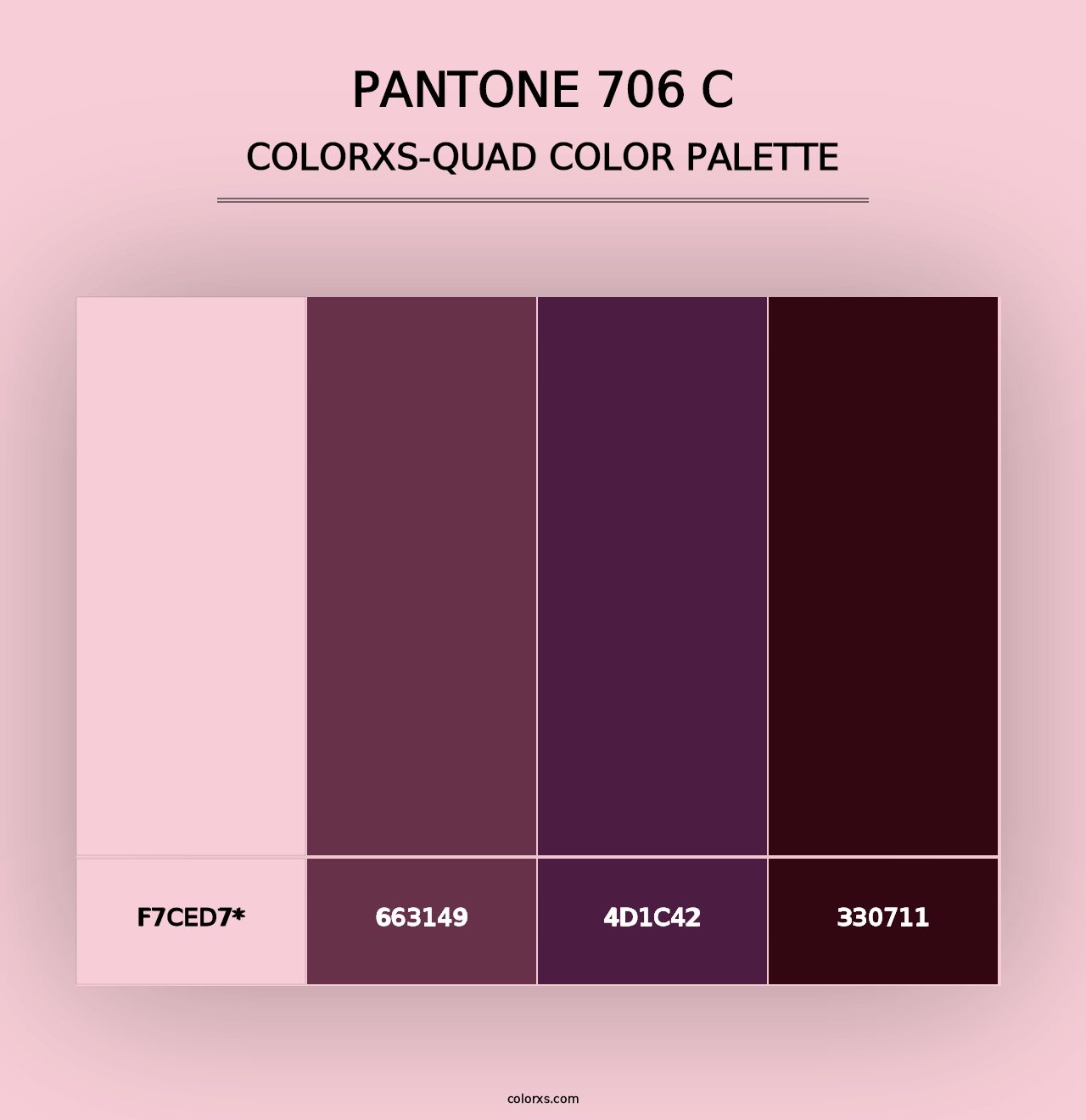 PANTONE 706 C - Colorxs Quad Palette