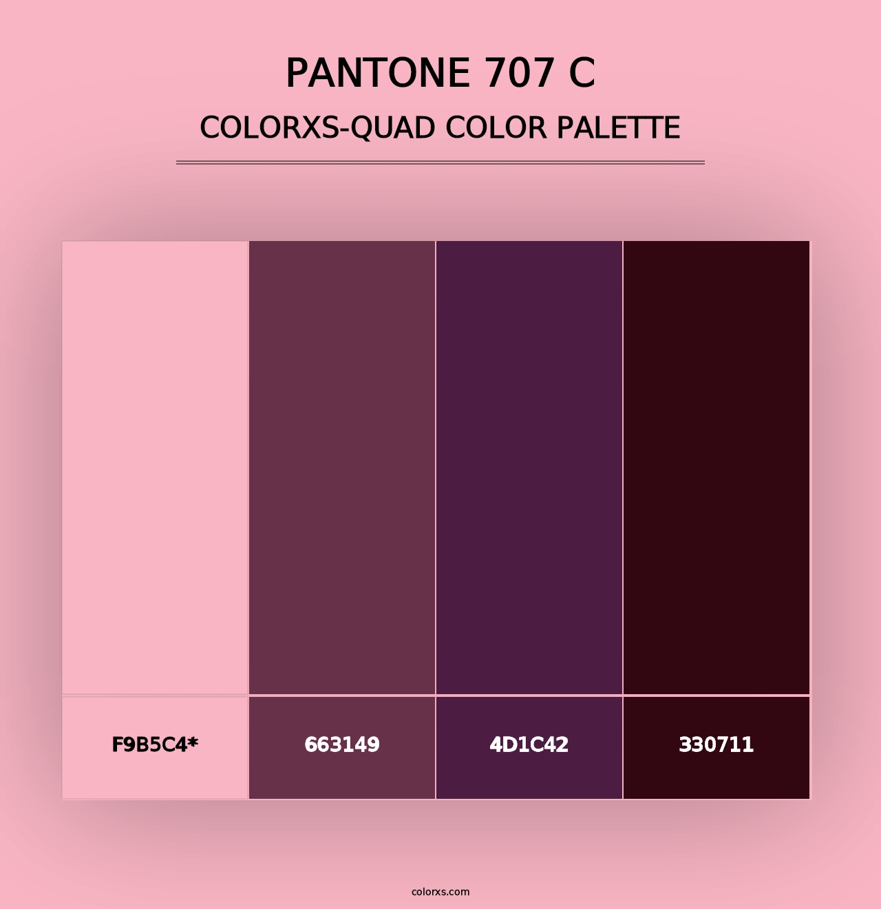 PANTONE 707 C - Colorxs Quad Palette