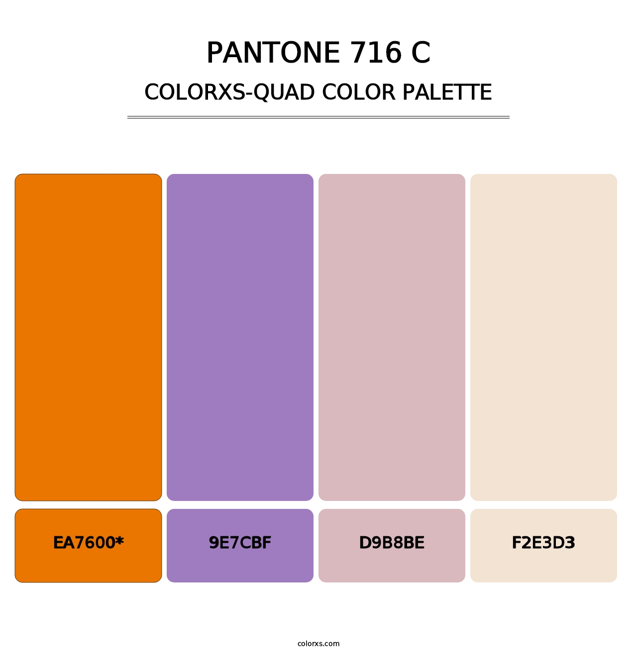 PANTONE 716 C - Colorxs Quad Palette