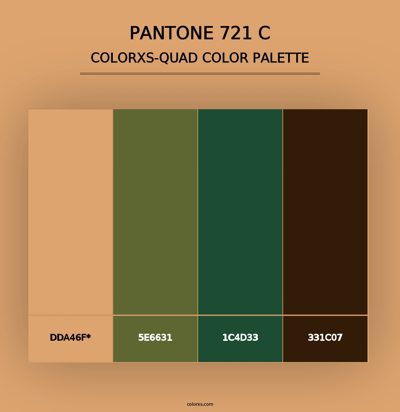 PANTONE 721 C - Colorxs Quad Palette