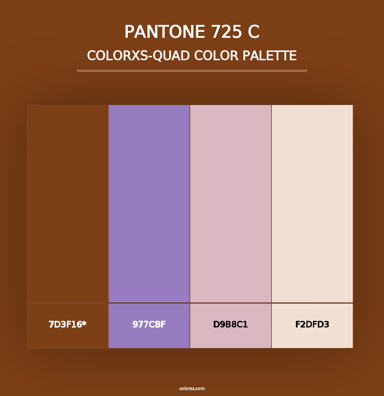 PANTONE 725 C - Colorxs Quad Palette