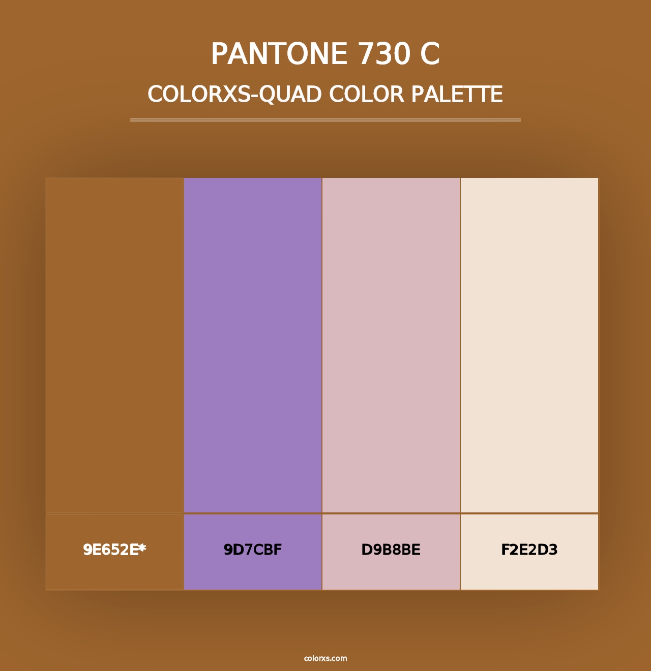 PANTONE 730 C - Colorxs Quad Palette