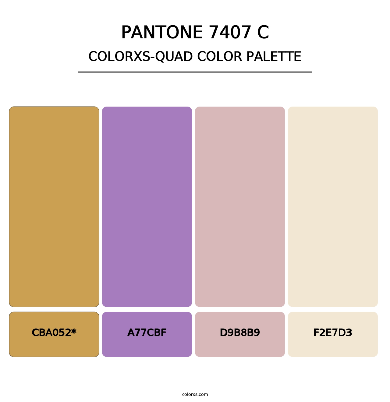 PANTONE 7407 C - Colorxs Quad Palette