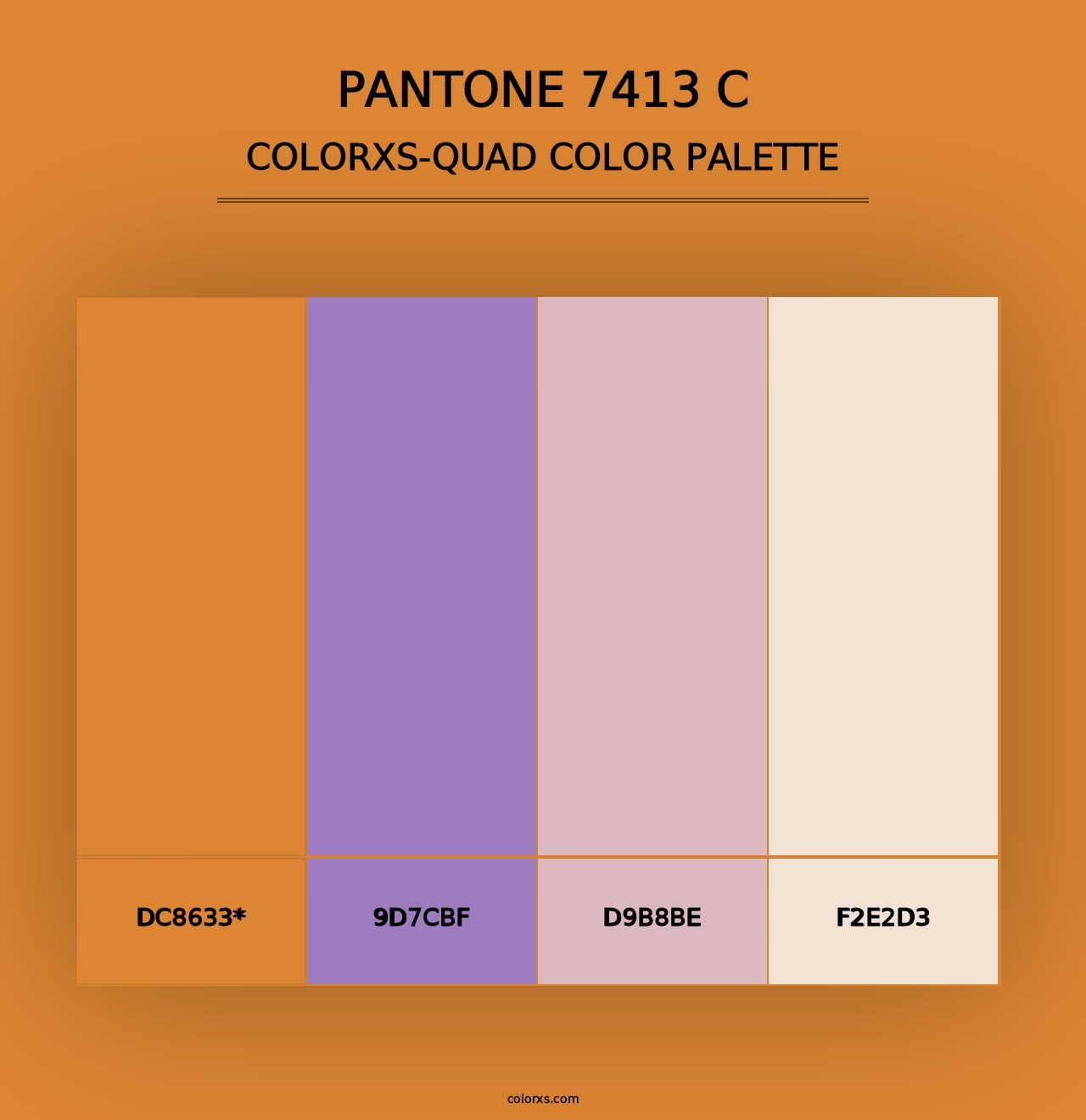 PANTONE 7413 C - Colorxs Quad Palette