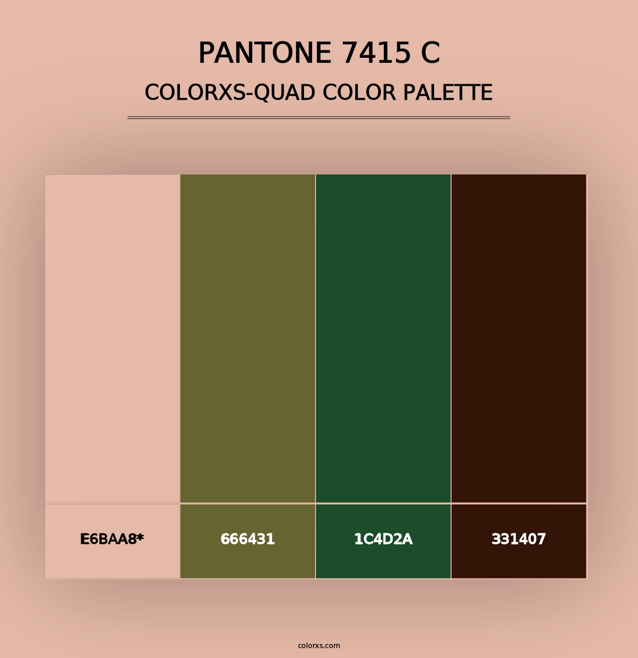 PANTONE 7415 C - Colorxs Quad Palette