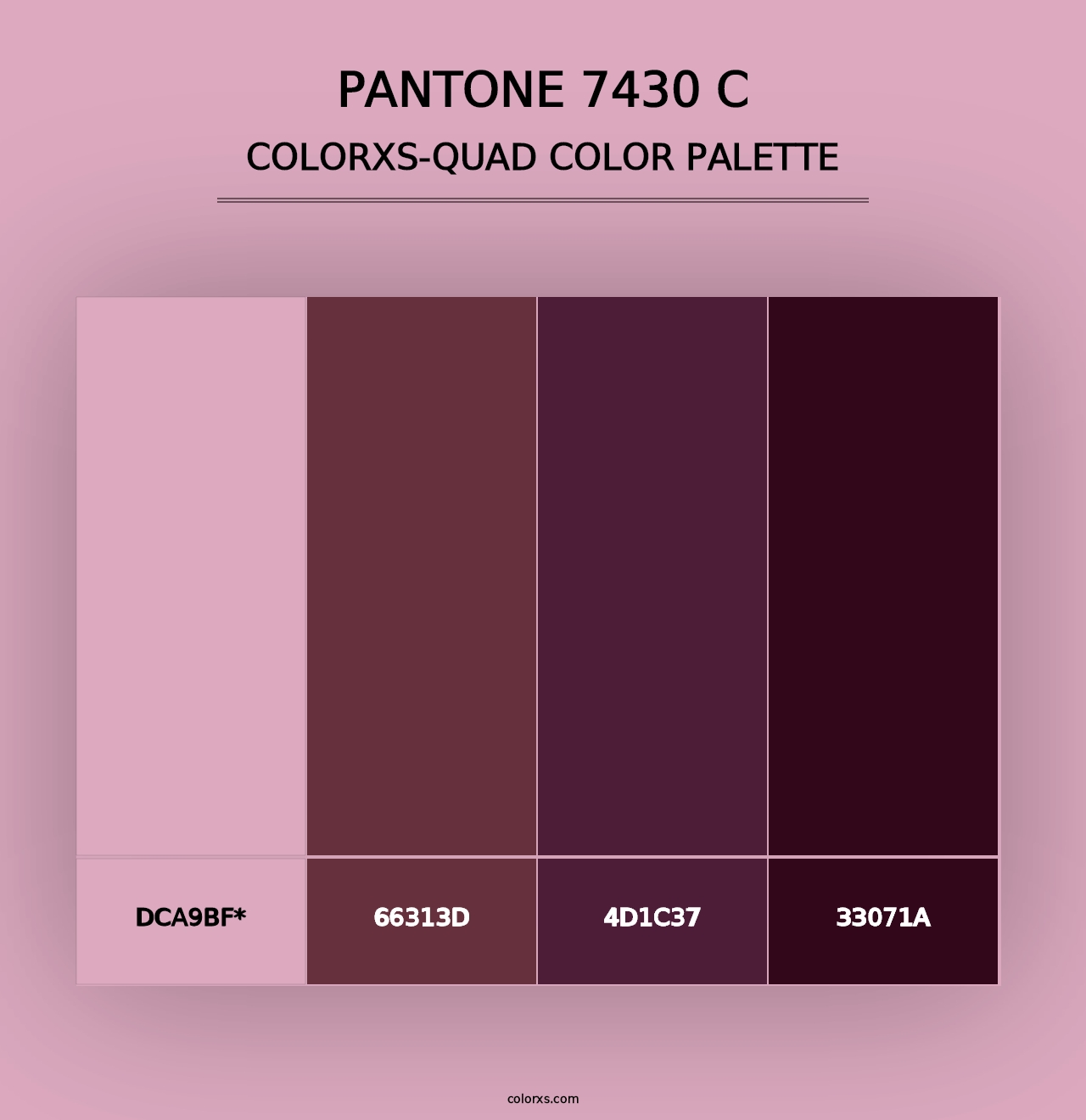 PANTONE 7430 C - Colorxs Quad Palette