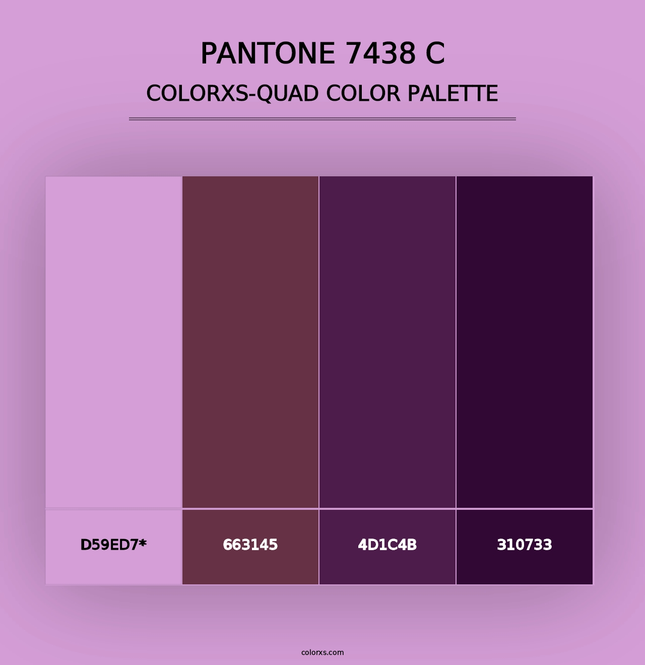 PANTONE 7438 C - Colorxs Quad Palette