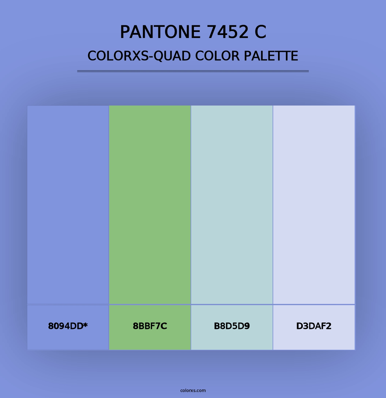 PANTONE 7452 C - Colorxs Quad Palette