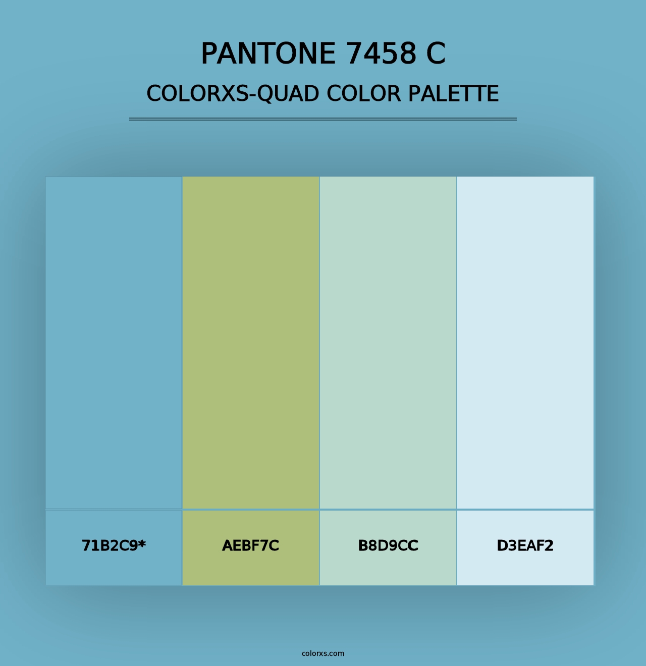 PANTONE 7458 C - Colorxs Quad Palette