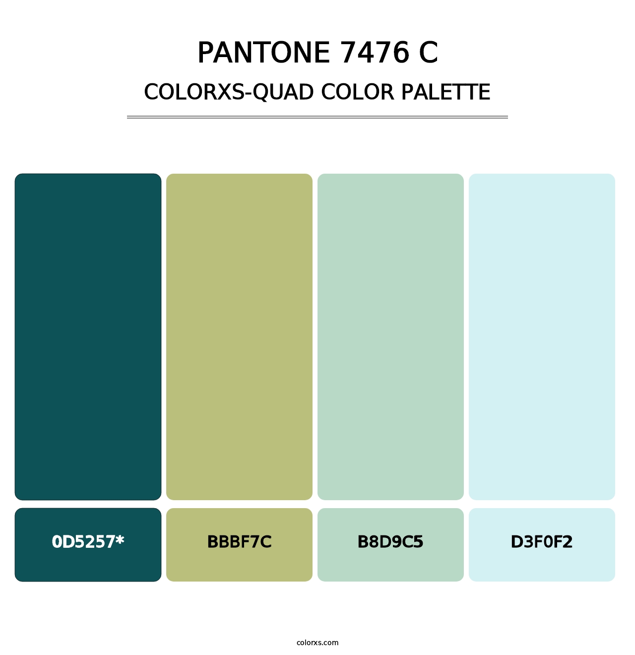 PANTONE 7476 C - Colorxs Quad Palette