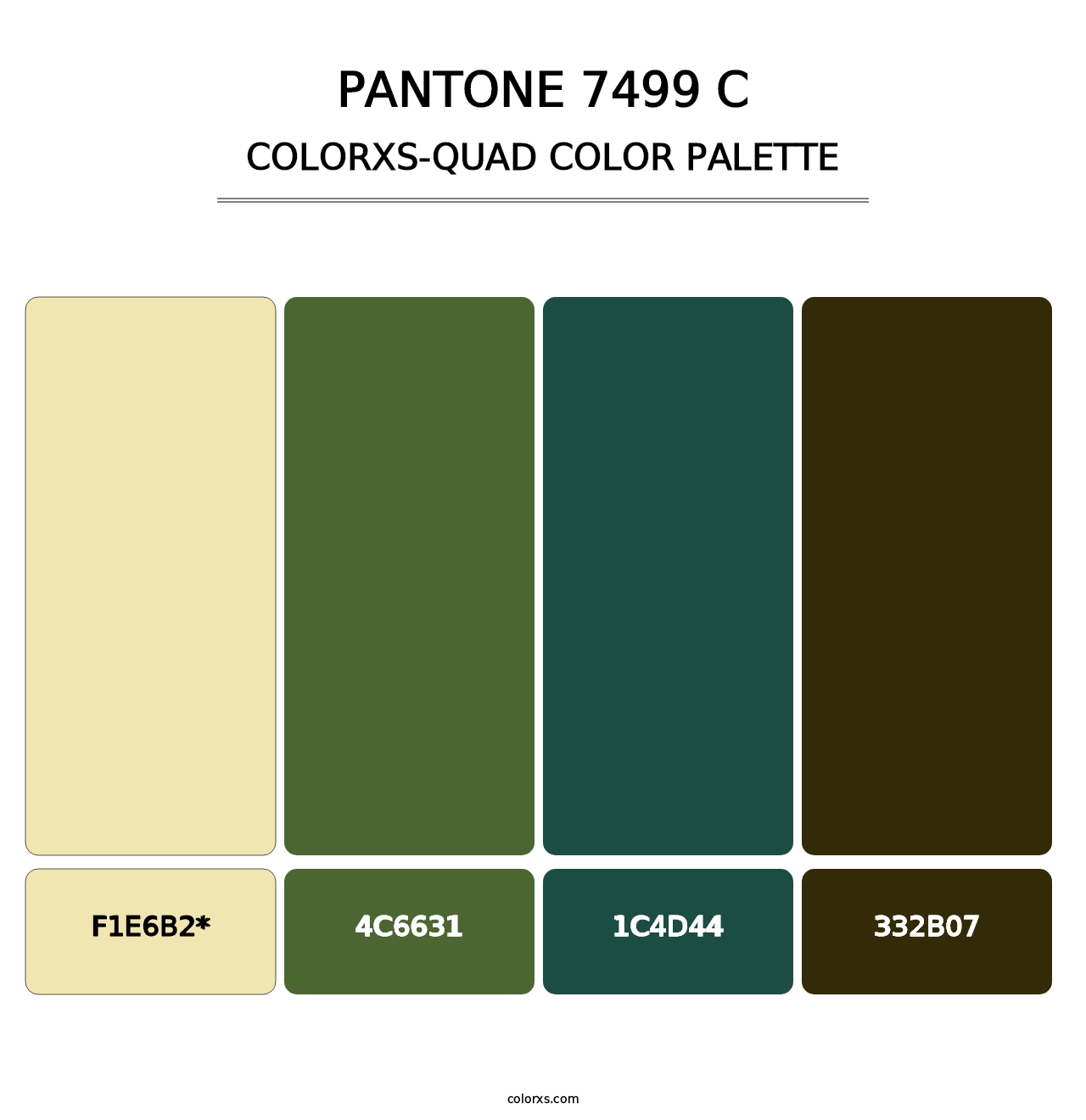 PANTONE 7499 C - Colorxs Quad Palette