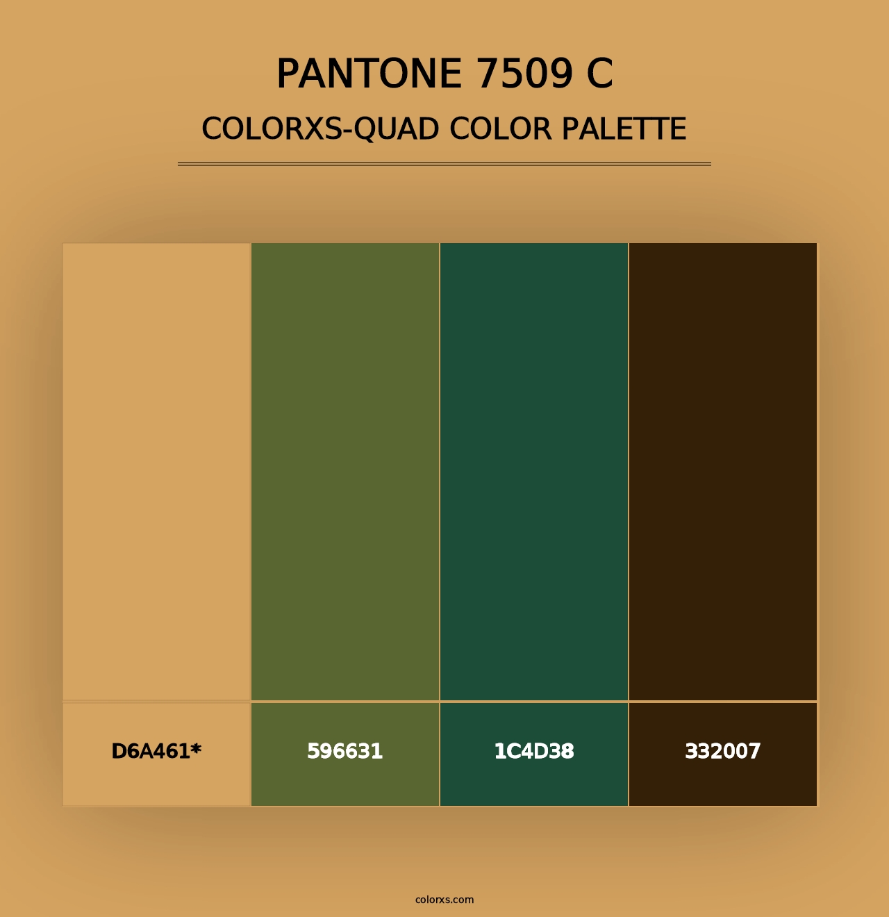 PANTONE 7509 C - Colorxs Quad Palette