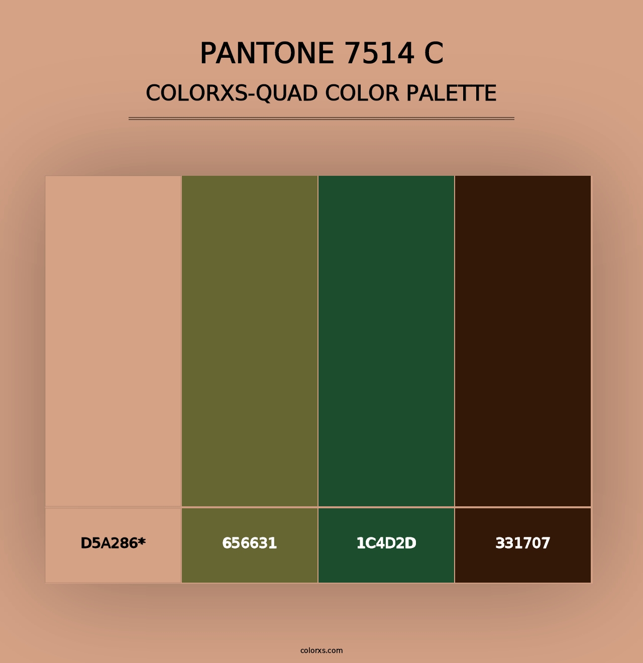 PANTONE 7514 C - Colorxs Quad Palette