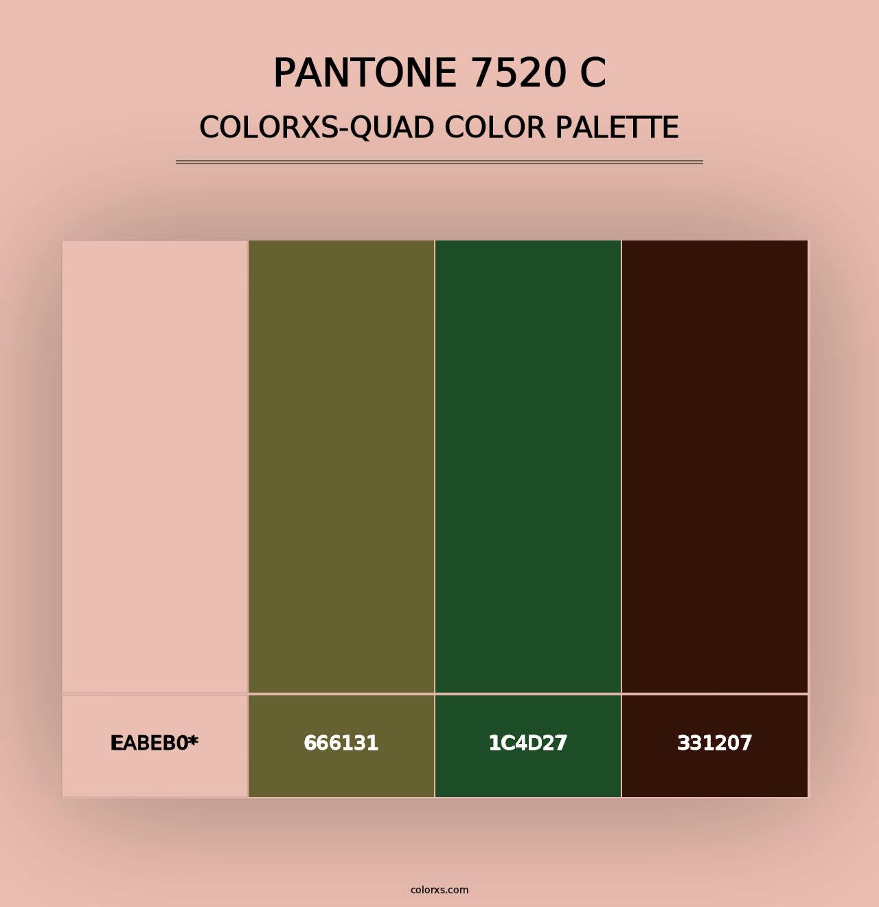 PANTONE 7520 C - Colorxs Quad Palette