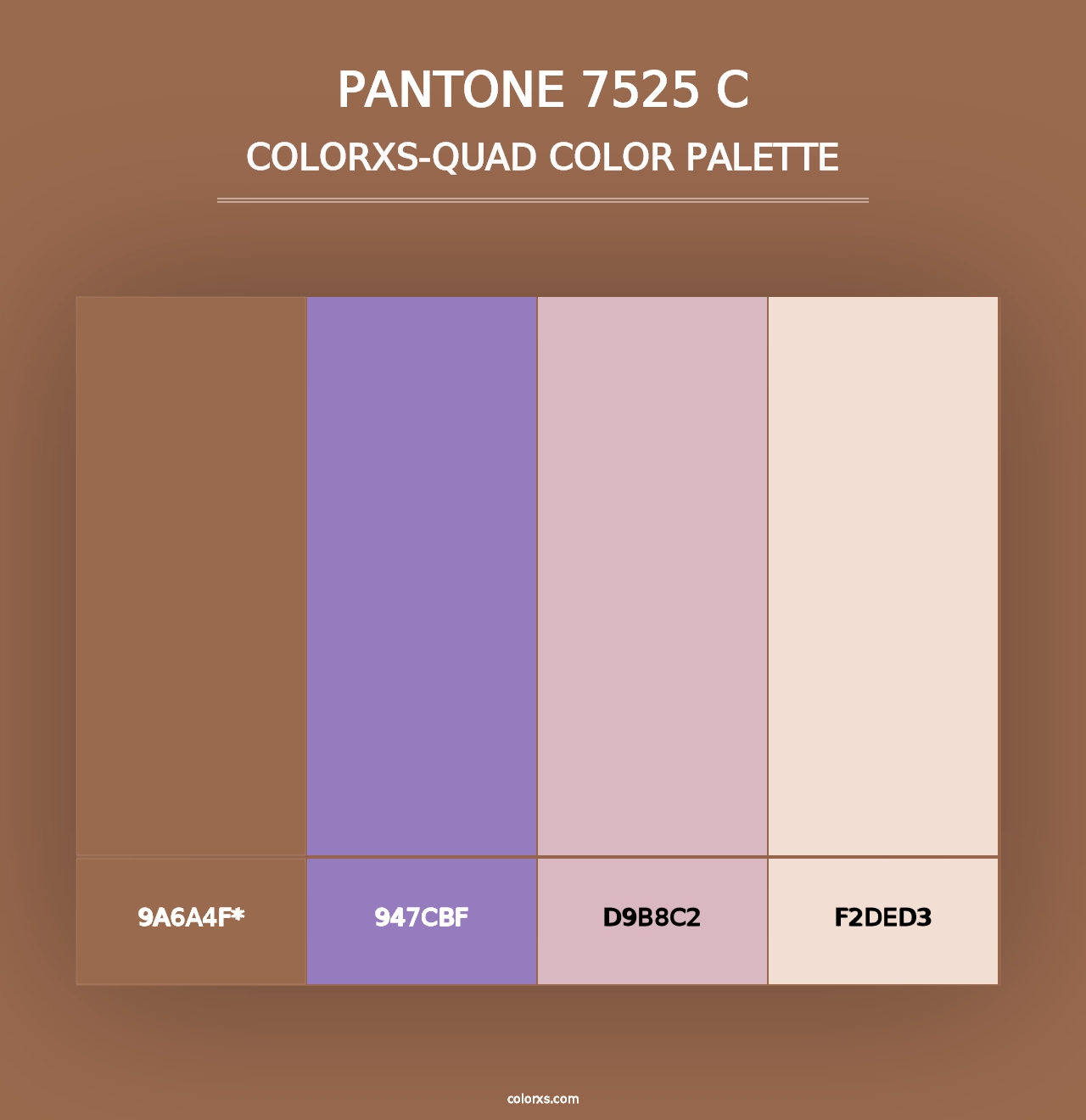 PANTONE 7525 C - Colorxs Quad Palette