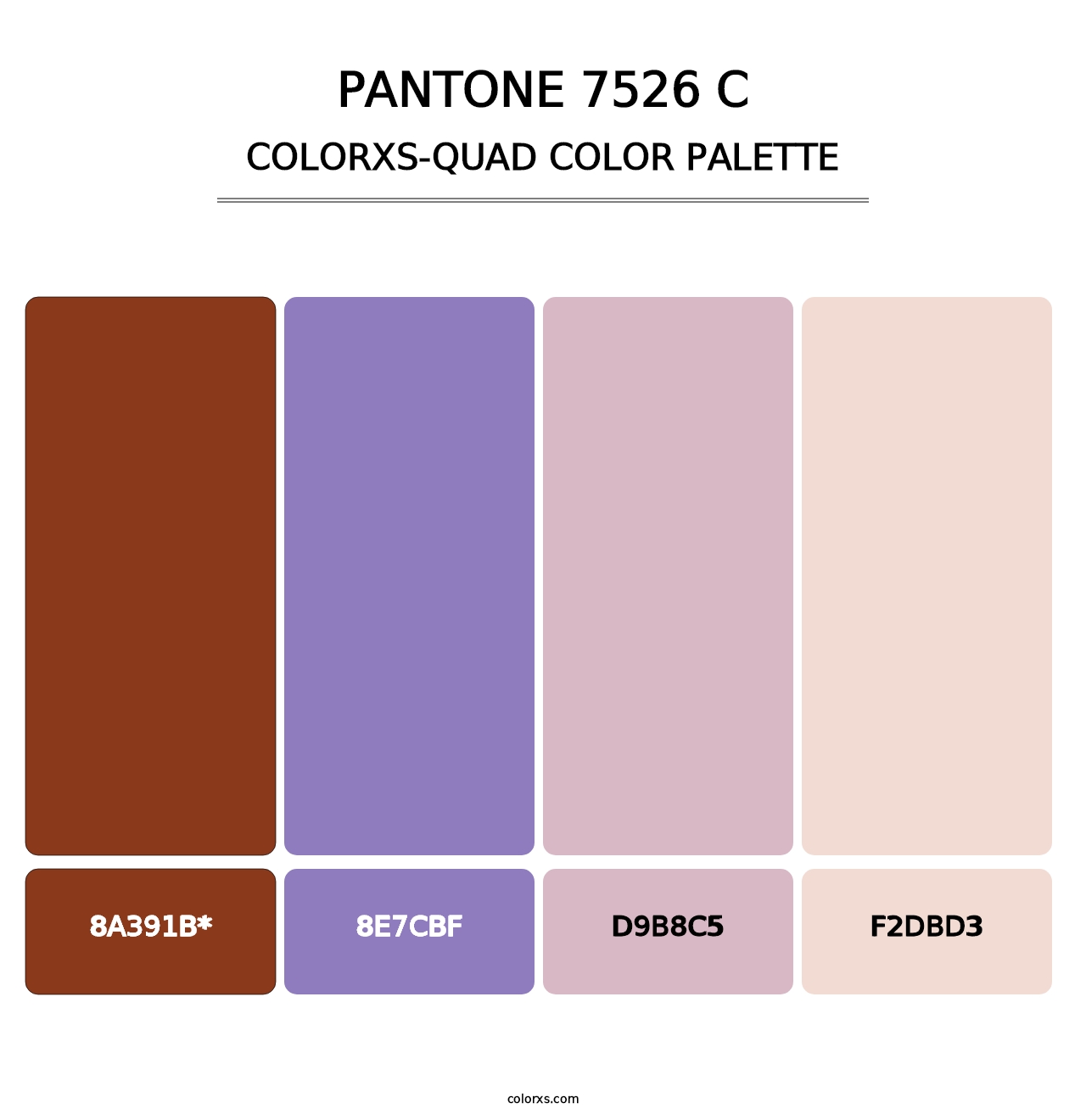 PANTONE 7526 C - Colorxs Quad Palette