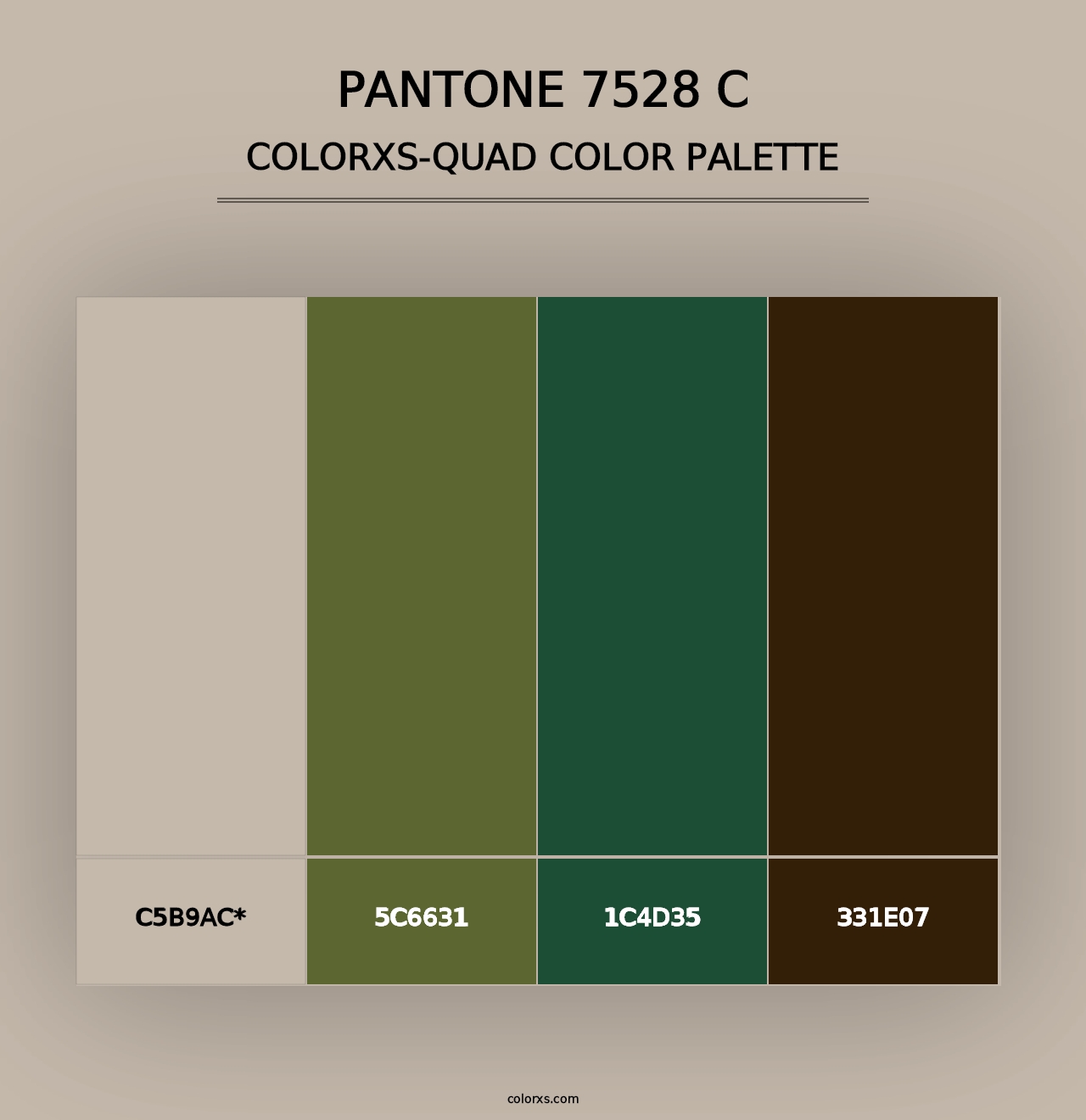 PANTONE 7528 C - Colorxs Quad Palette