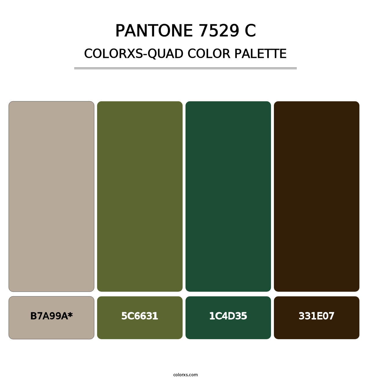 PANTONE 7529 C - Colorxs Quad Palette