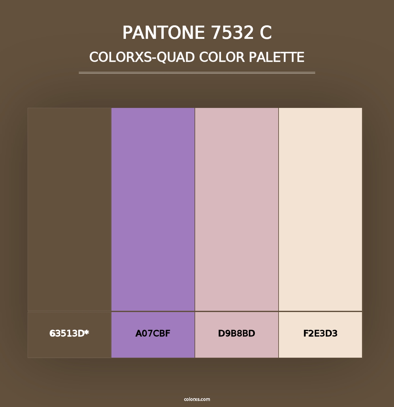 PANTONE 7532 C - Colorxs Quad Palette