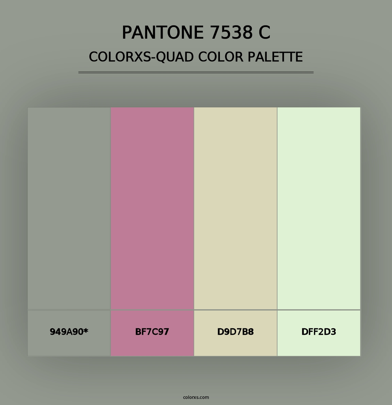 PANTONE 7538 C - Colorxs Quad Palette