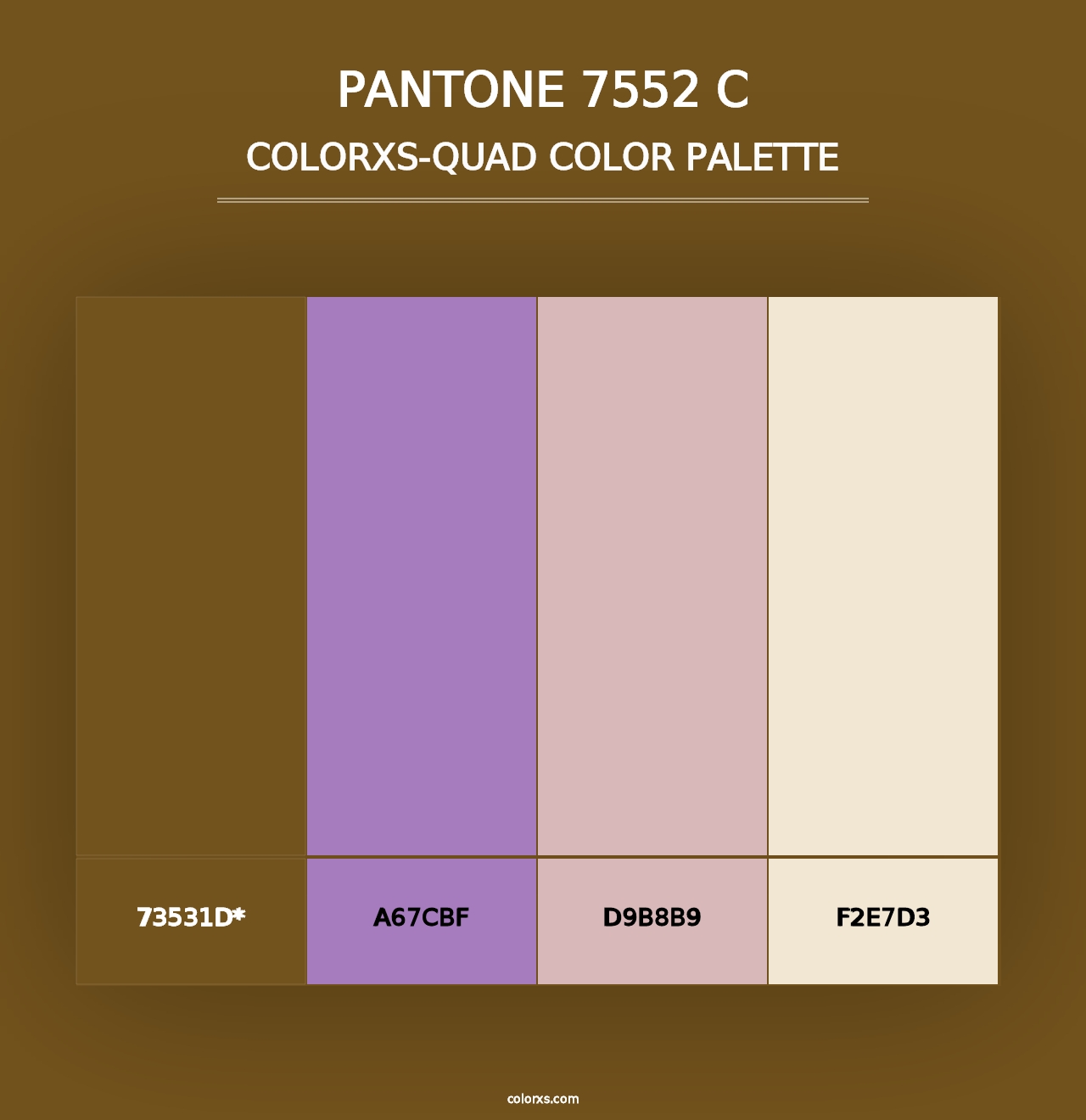 PANTONE 7552 C - Colorxs Quad Palette