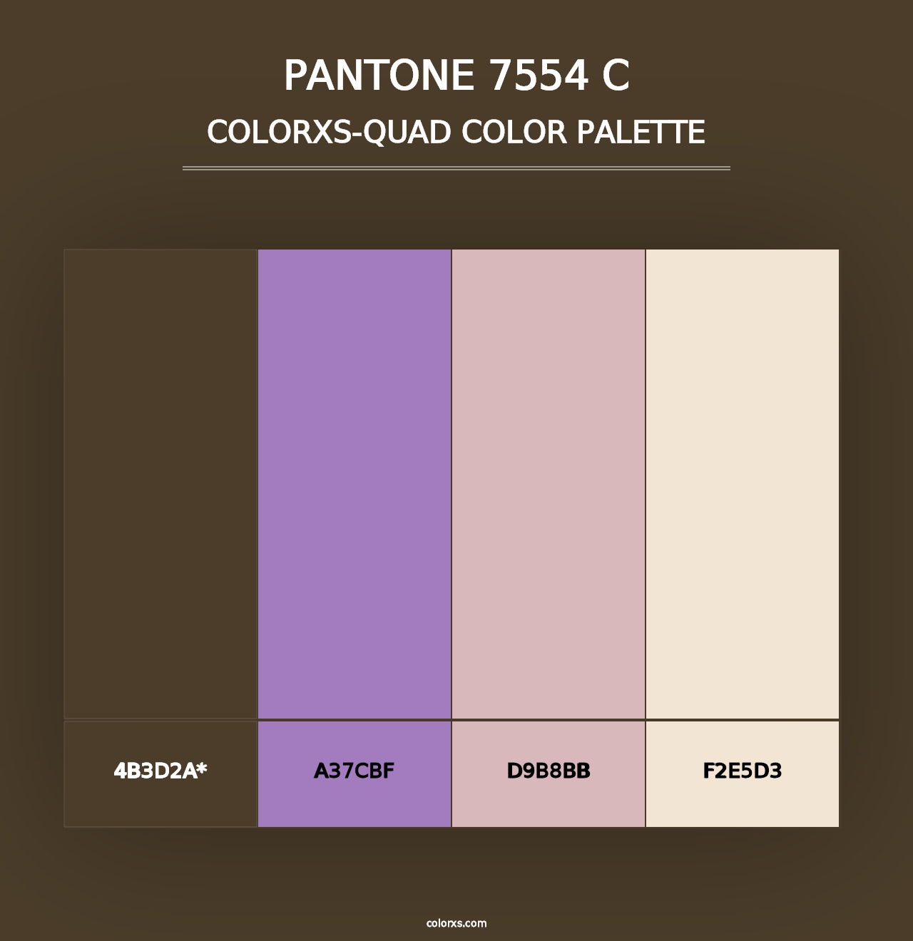 PANTONE 7554 C - Colorxs Quad Palette