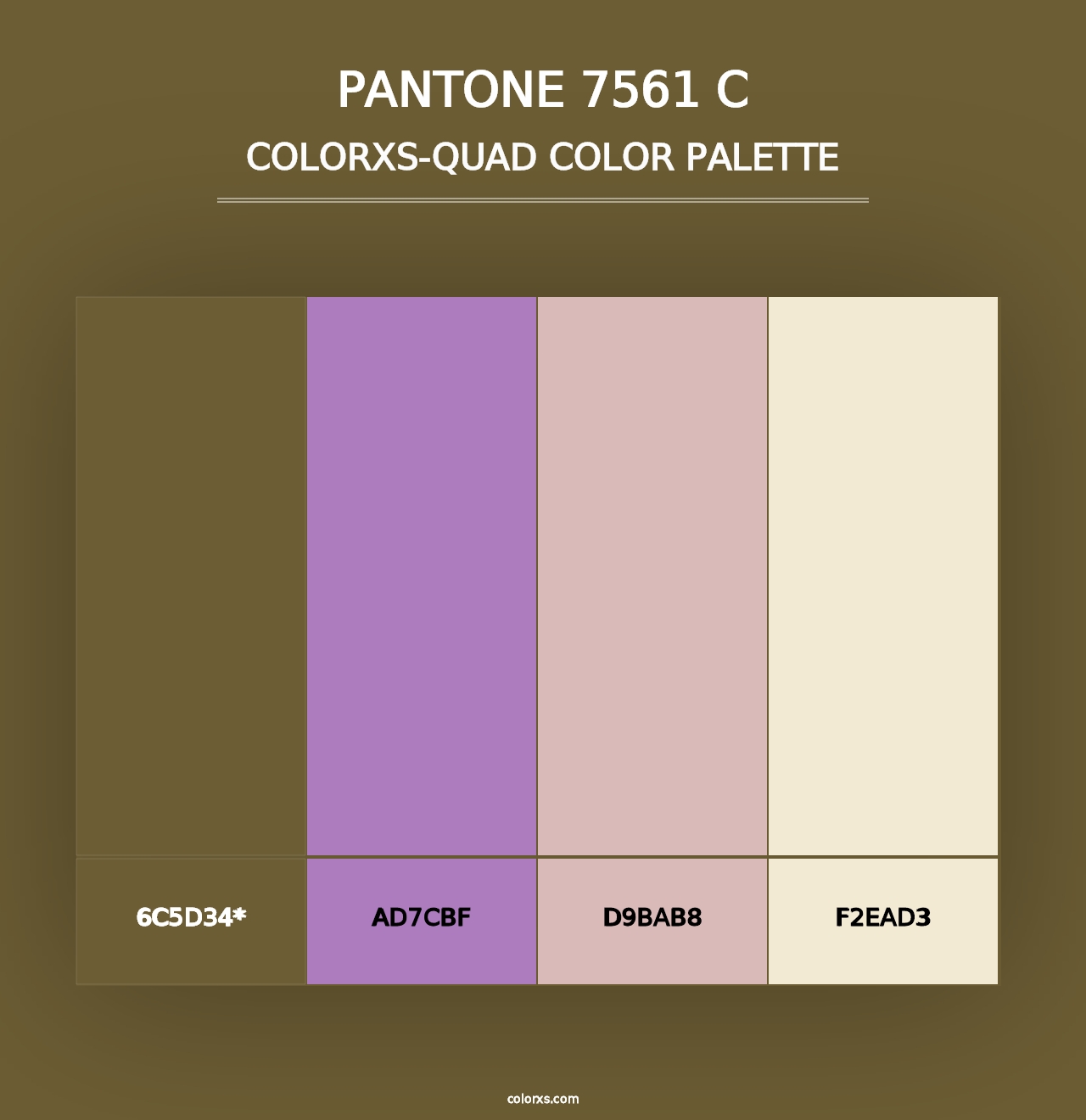 PANTONE 7561 C - Colorxs Quad Palette