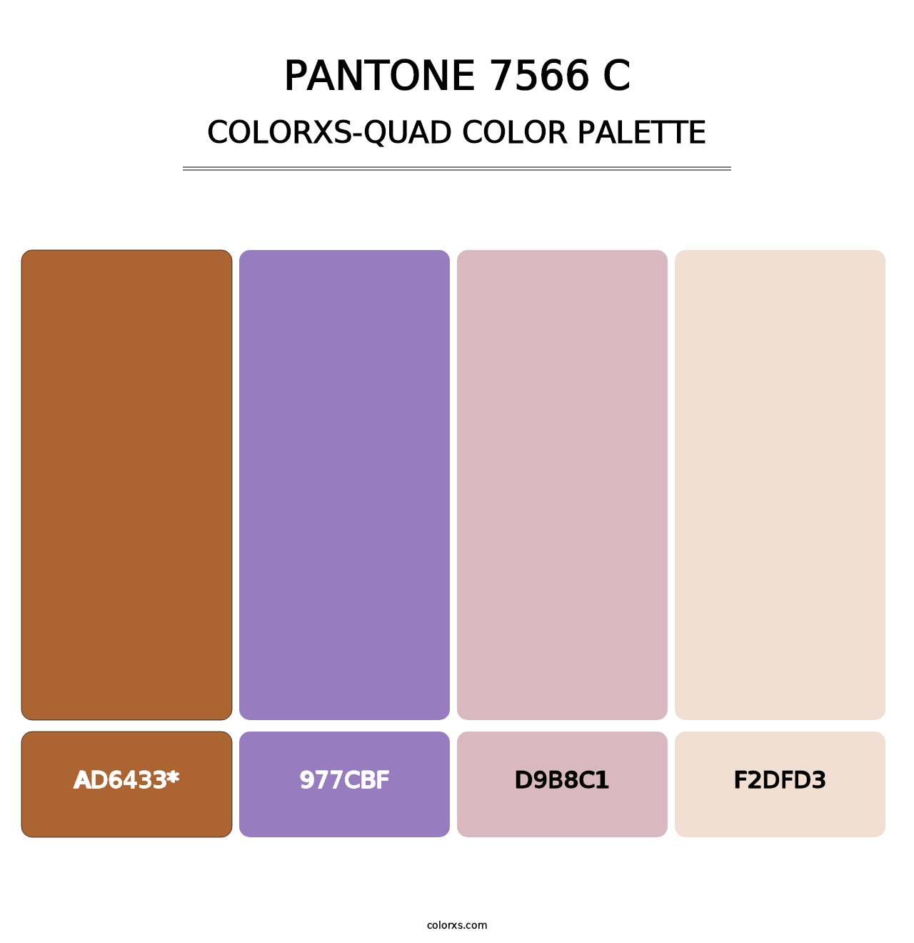 PANTONE 7566 C - Colorxs Quad Palette