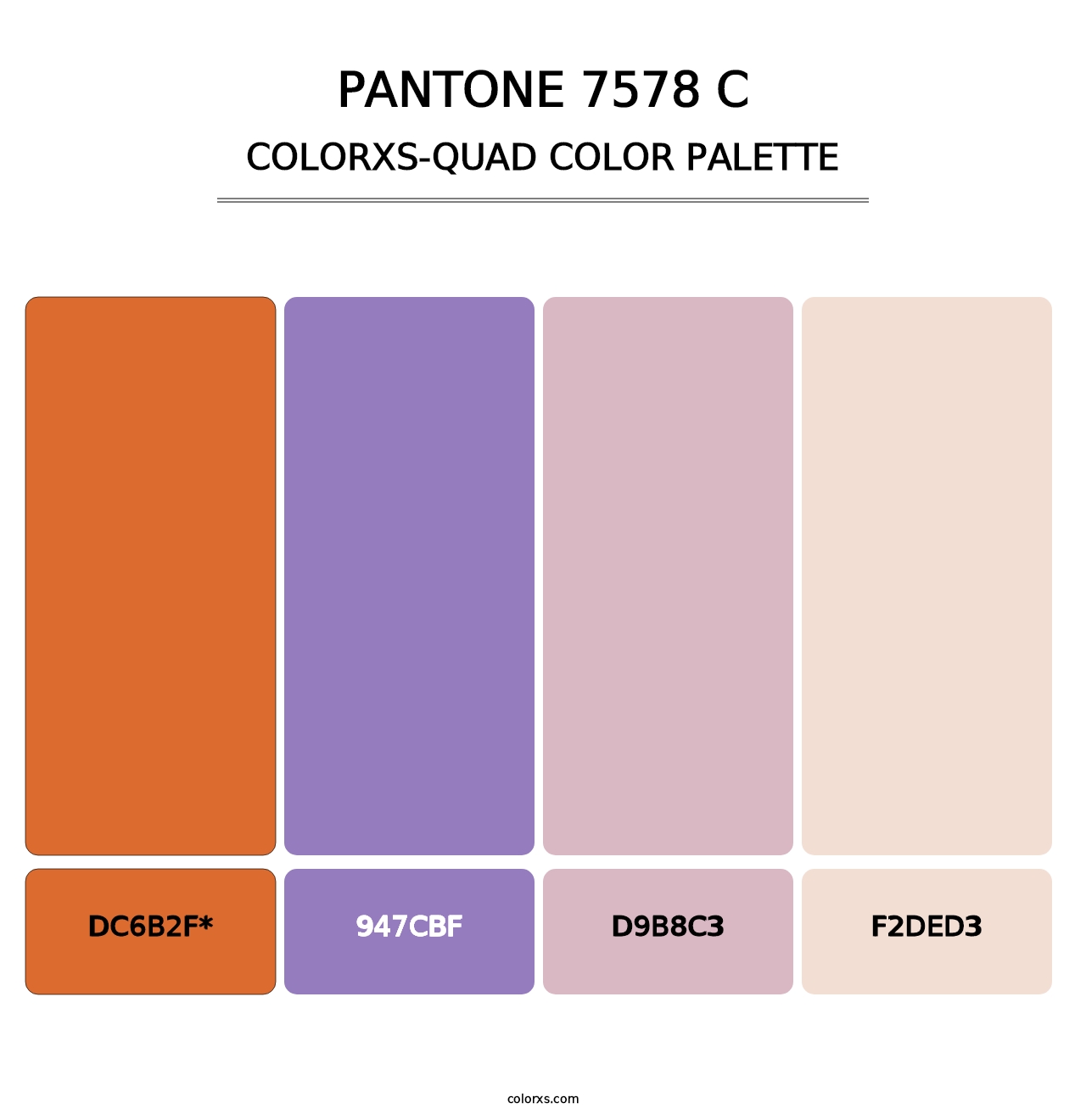 PANTONE 7578 C - Colorxs Quad Palette