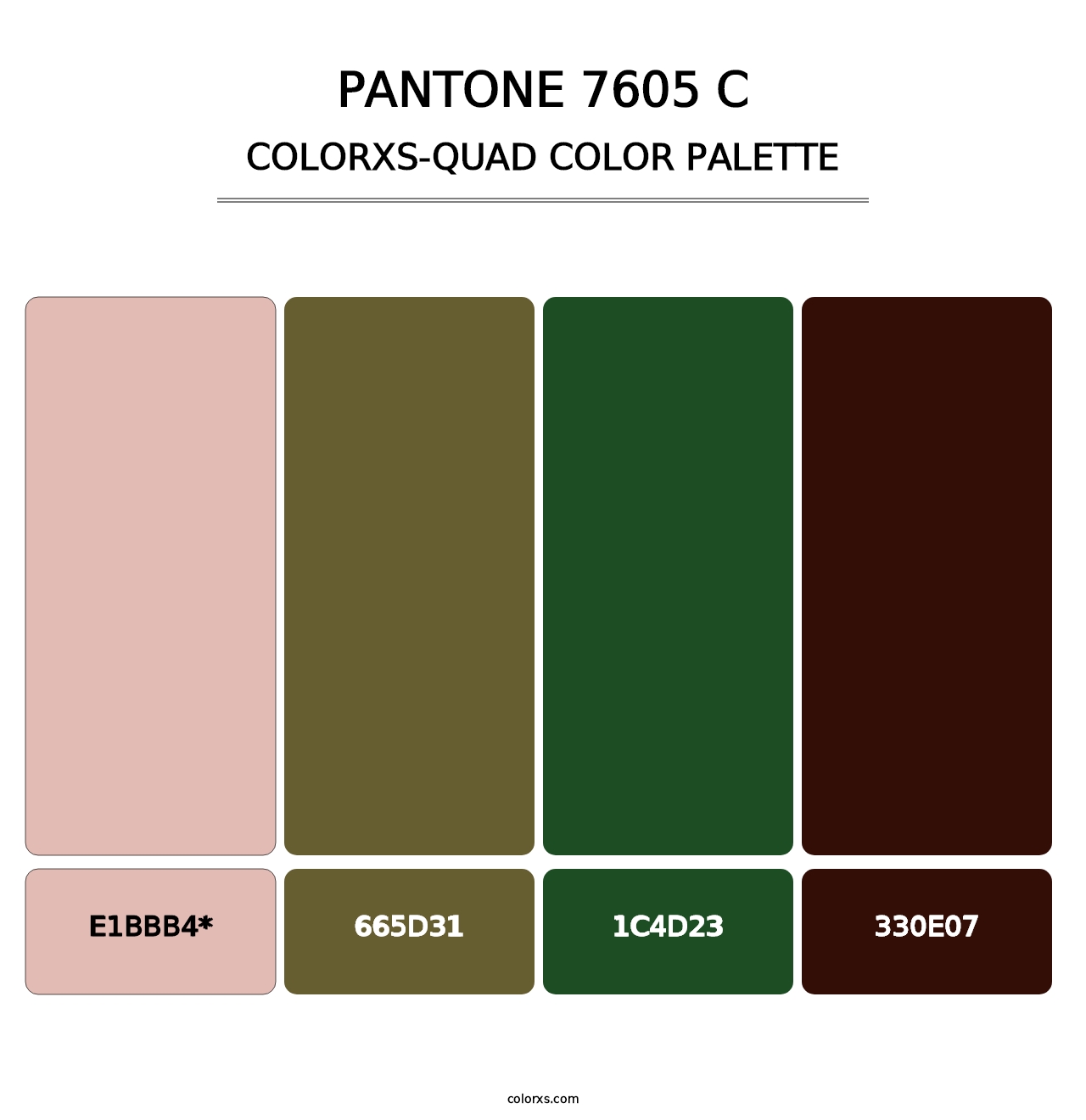 PANTONE 7605 C - Colorxs Quad Palette