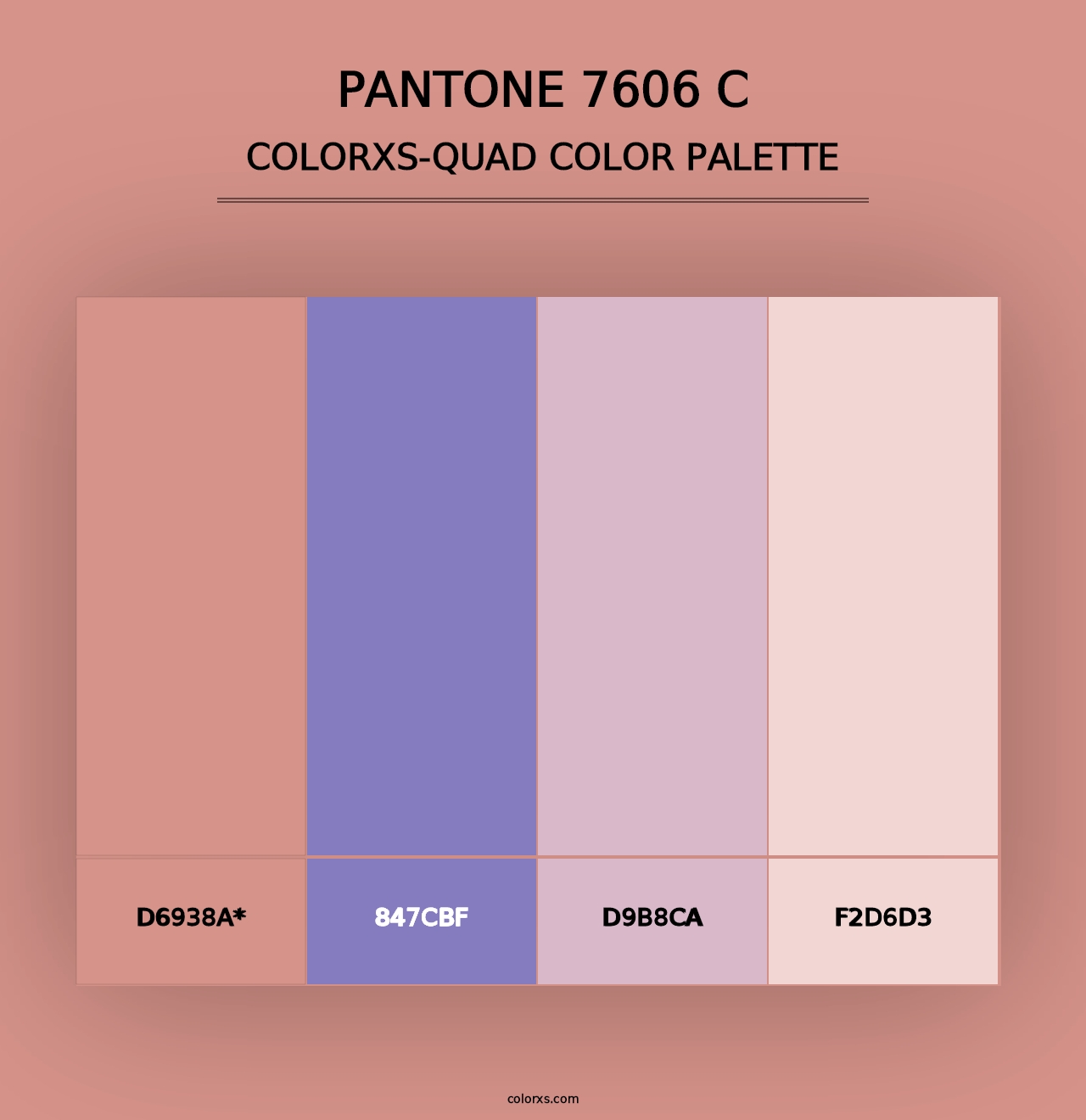 PANTONE 7606 C - Colorxs Quad Palette