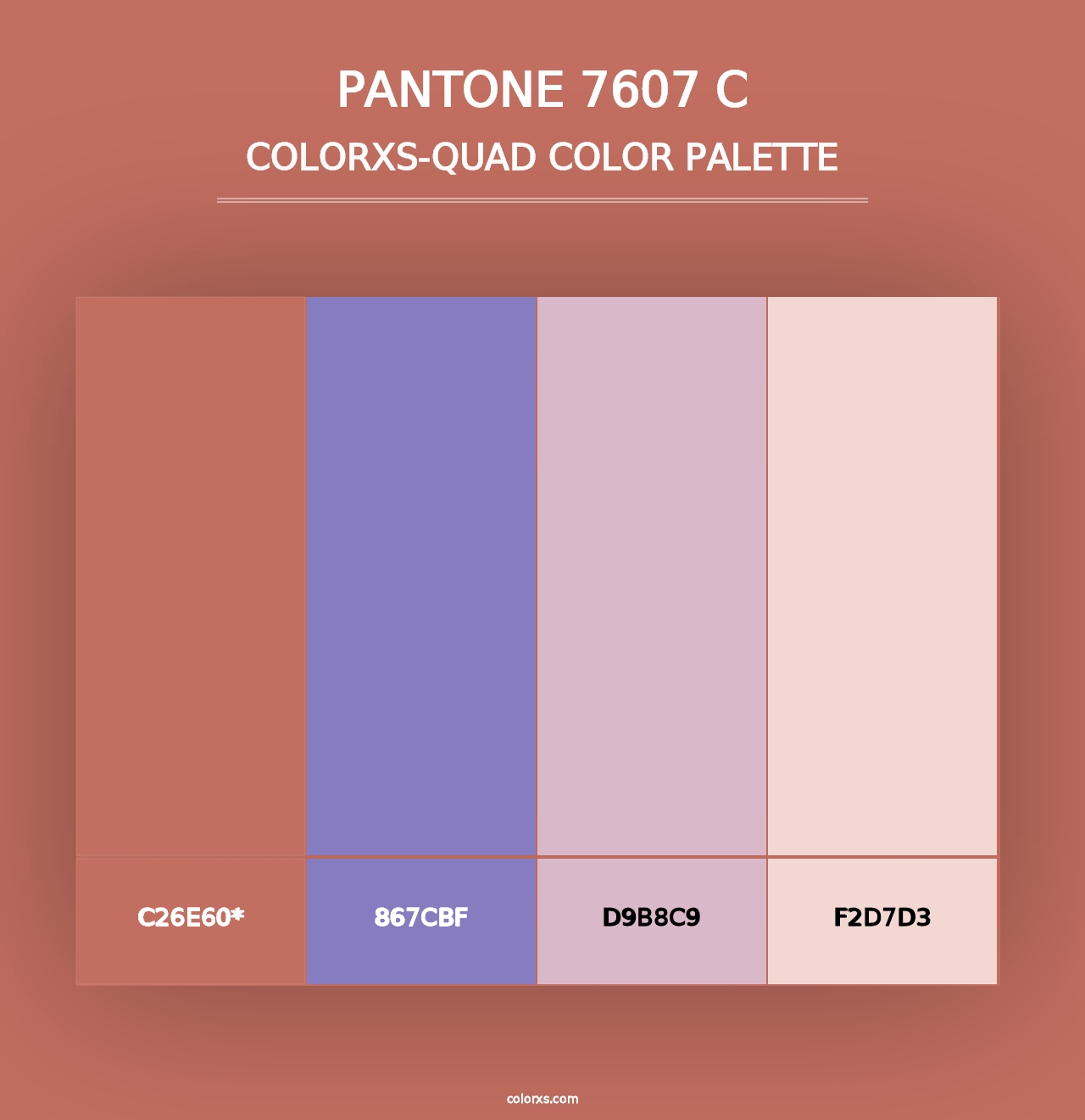 PANTONE 7607 C - Colorxs Quad Palette