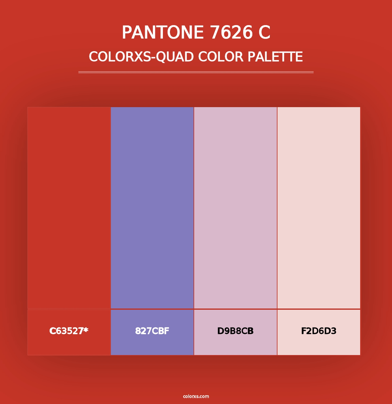 PANTONE 7626 C - Colorxs Quad Palette