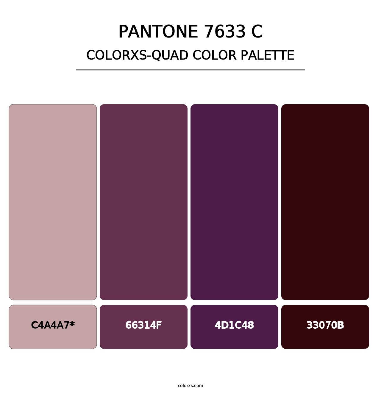 PANTONE 7633 C - Colorxs Quad Palette