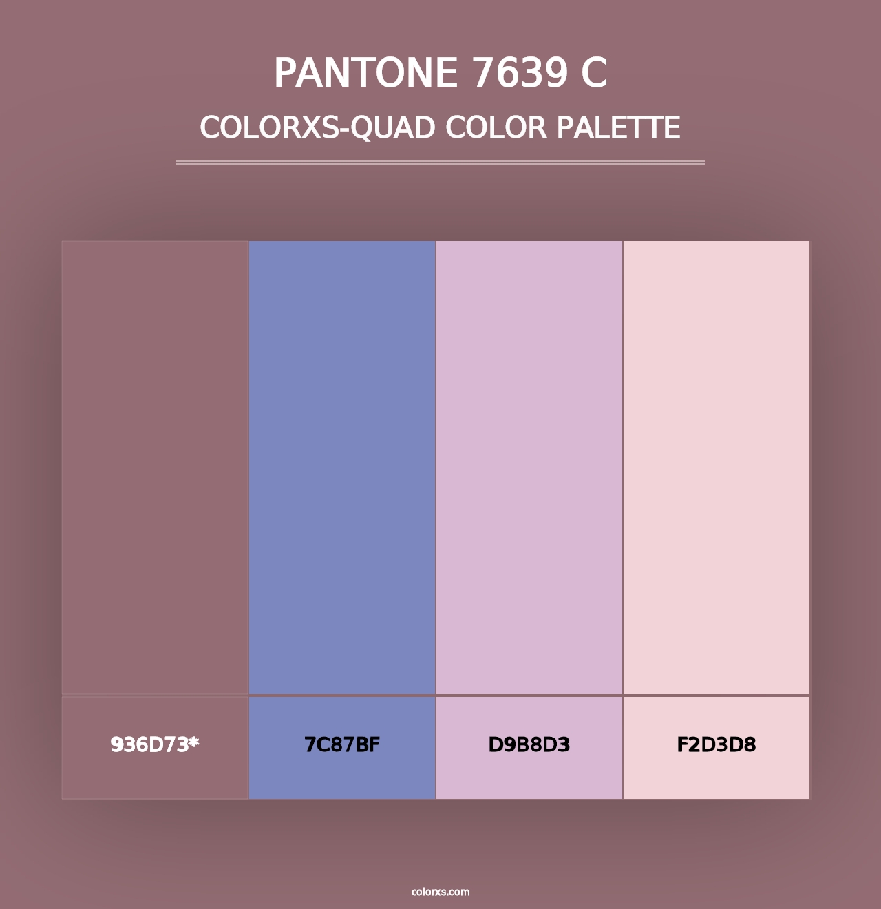 PANTONE 7639 C - Colorxs Quad Palette