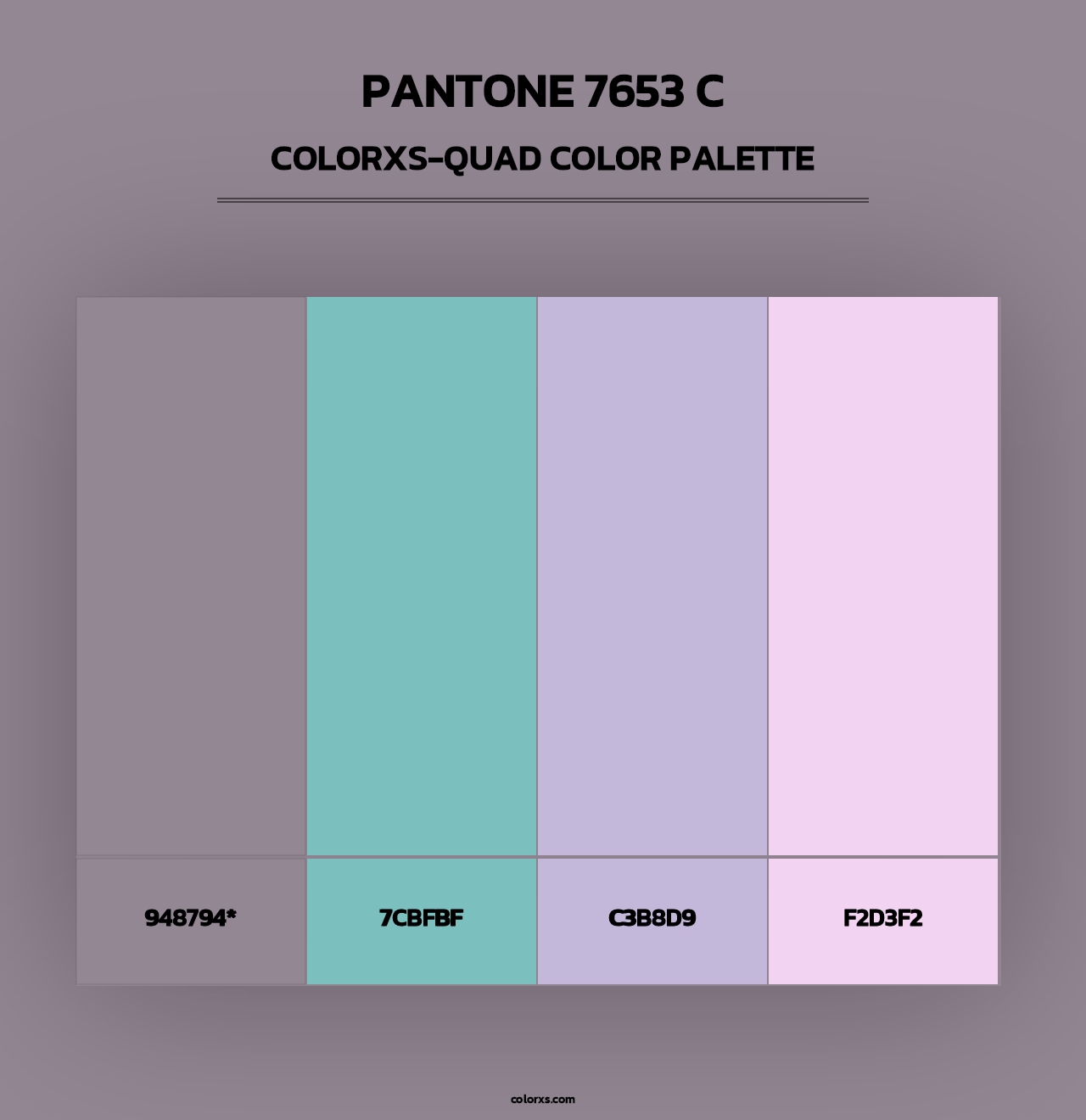 PANTONE 7653 C - Colorxs Quad Palette