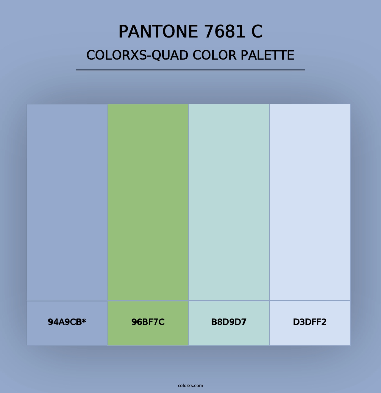 PANTONE 7681 C - Colorxs Quad Palette