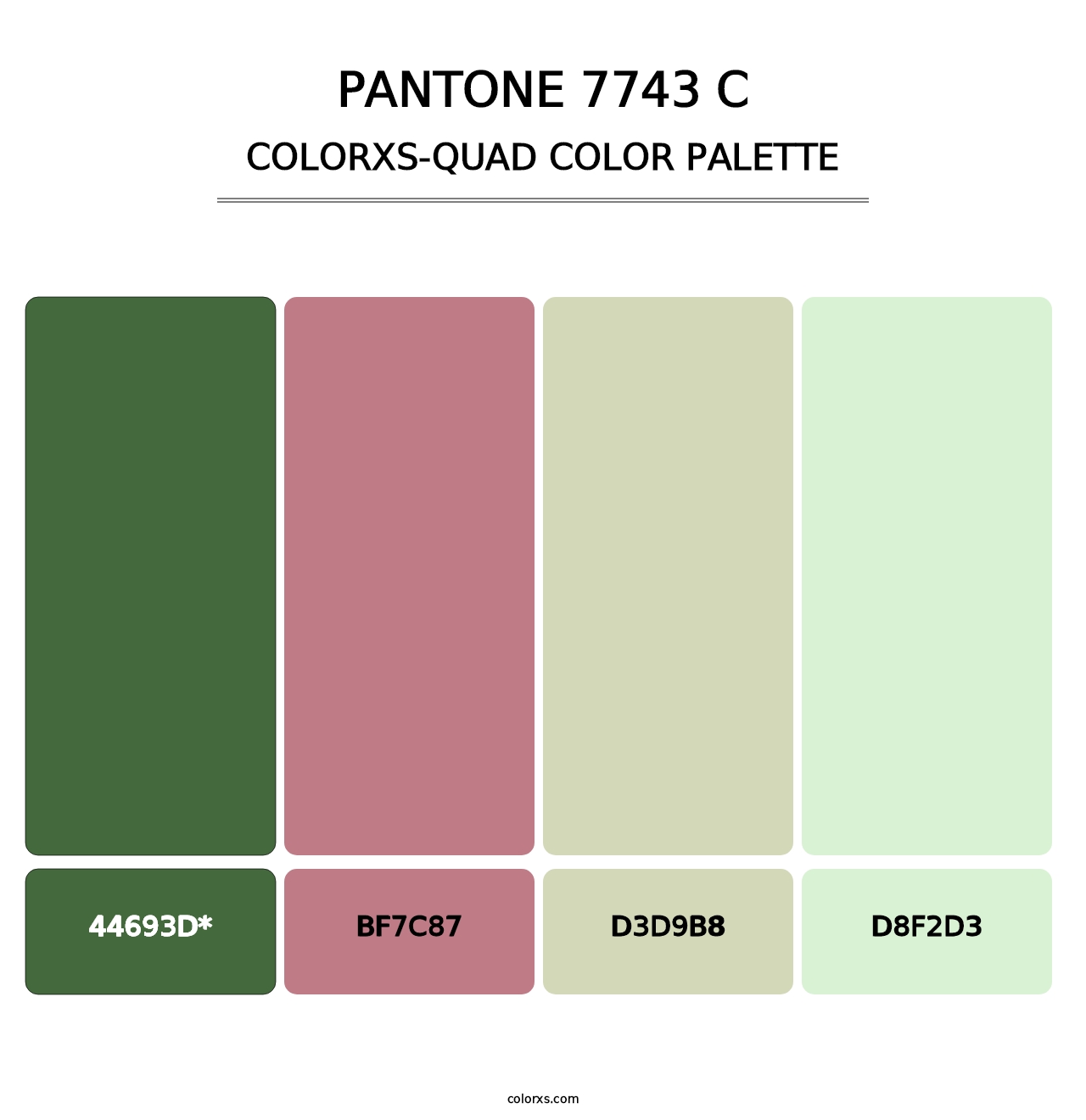 PANTONE 7743 C - Colorxs Quad Palette