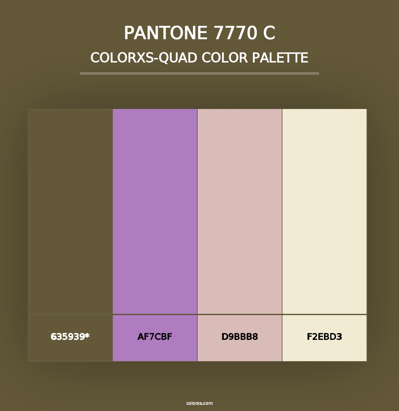 PANTONE 7770 C - Colorxs Quad Palette