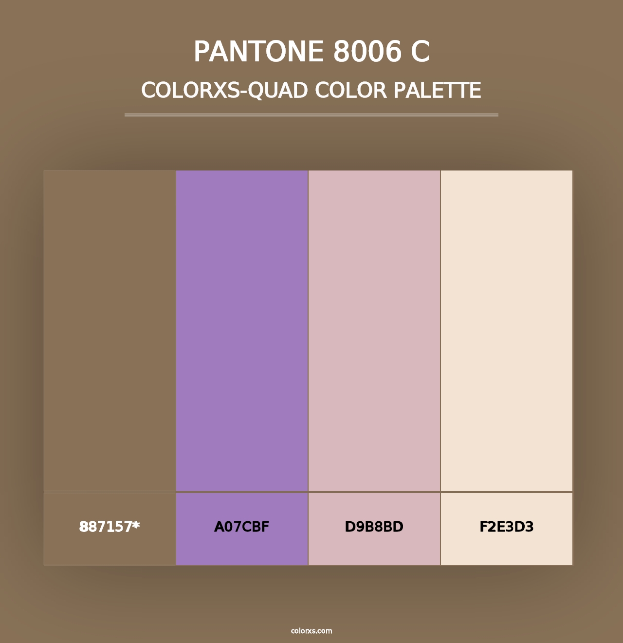 PANTONE 8006 C - Colorxs Quad Palette