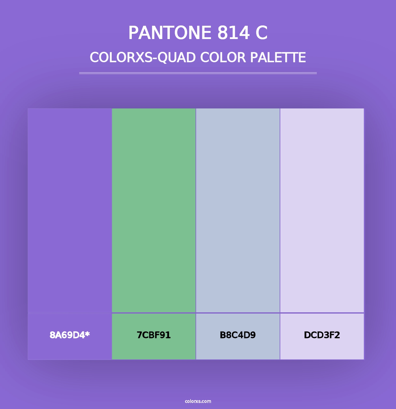 PANTONE 814 C - Colorxs Quad Palette