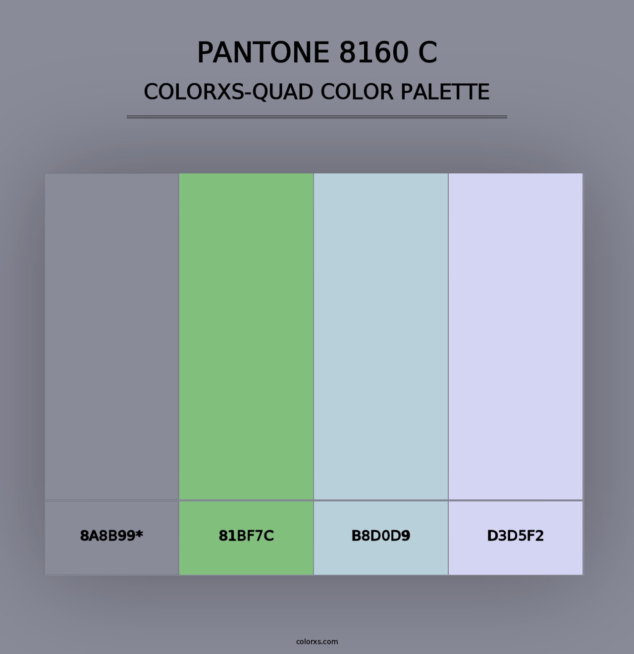 PANTONE 8160 C - Colorxs Quad Palette